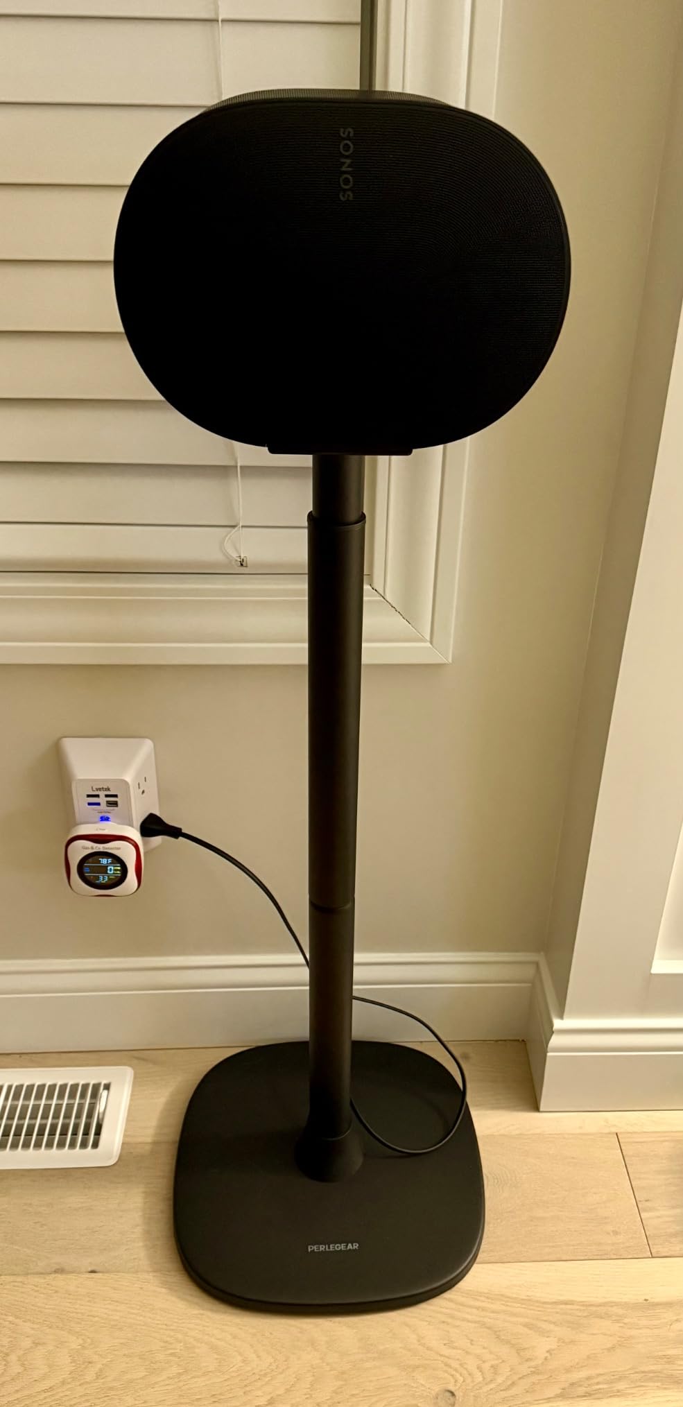 Perlegear Speaker Stand for Sonos Era 300, Adjustable Height 33