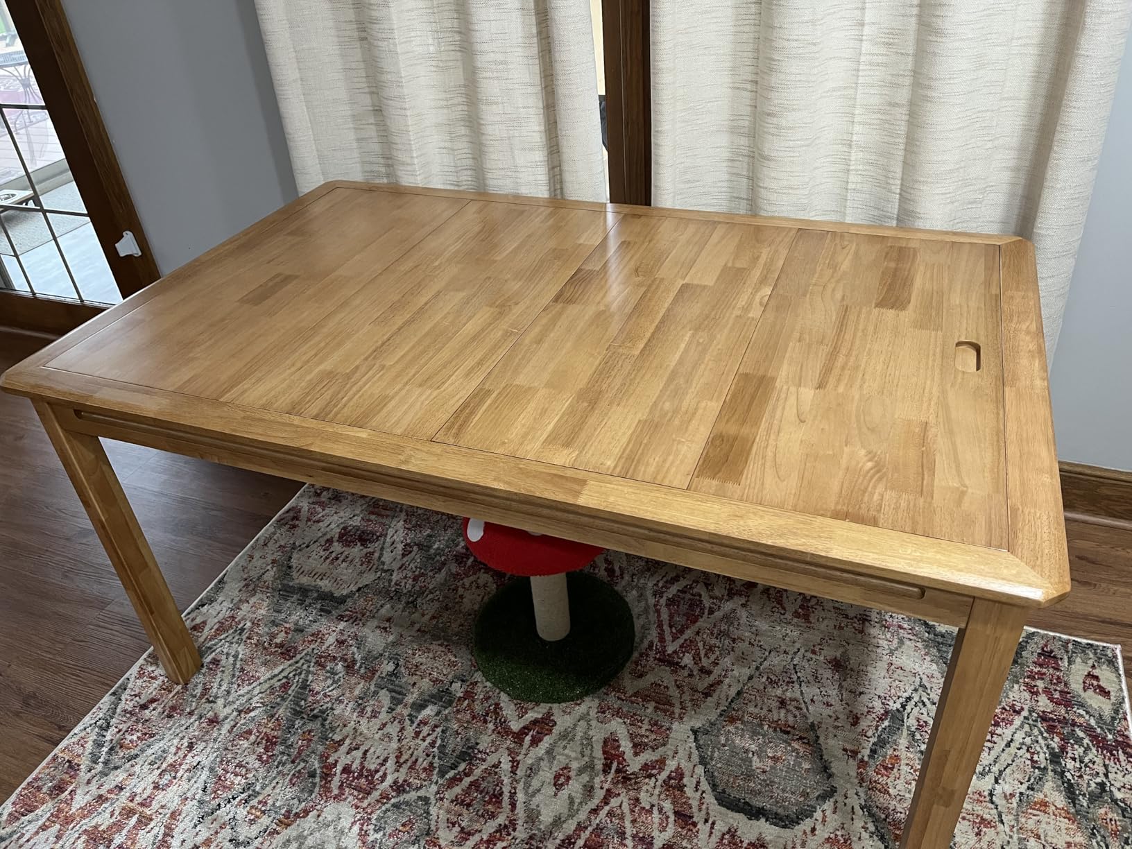 Board Game Table with Removable Table Top, Seats 4 to 6 Players, 57in x 33in Play Area, Includes Play Mat, Detachable Cup Holders and Dice Trays customer photo 1
