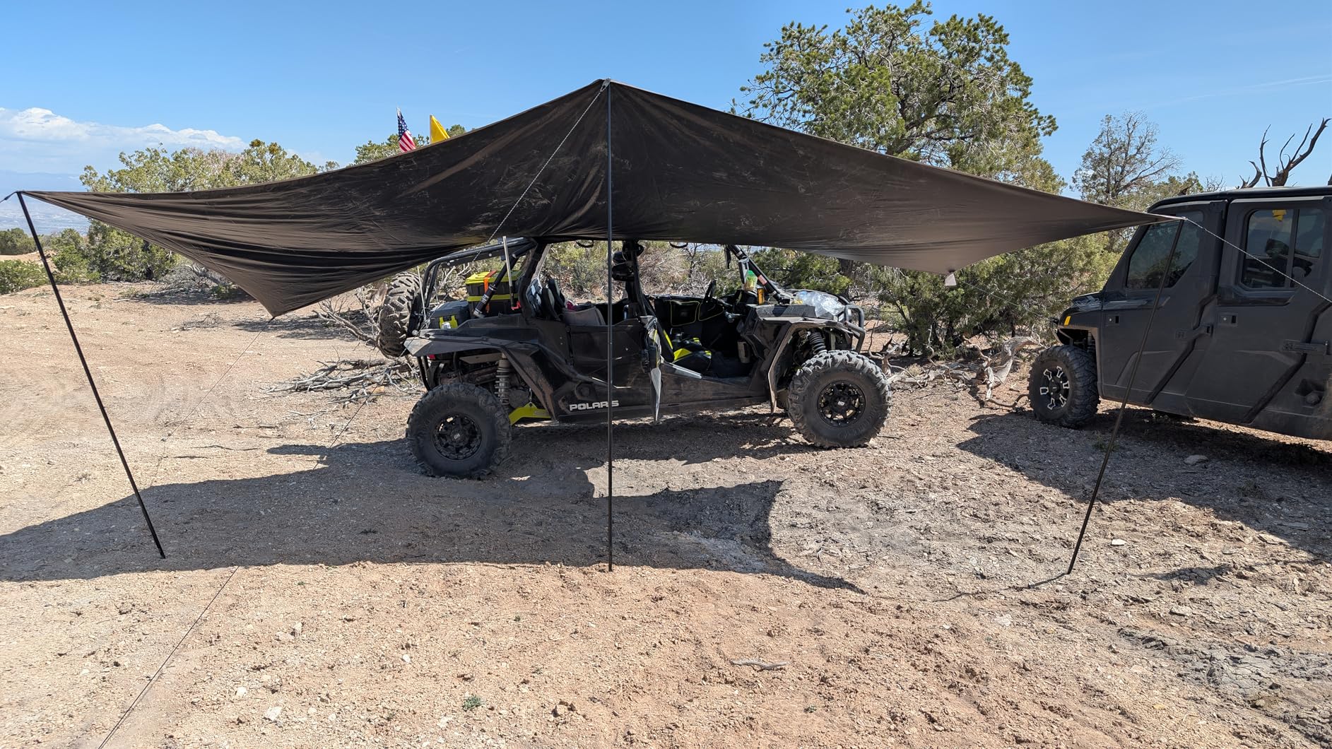 TIMBER RIDGE 19x9.8ft Retractable Car Awning with Blackout Coating, 186ft² Roof Rack Pull-Out Sun Shade Overland Camping, UPF50+ Waterproof Sun Shelter for Vehicle/Truck/Jeep/SUV/Van Green customer photo 2