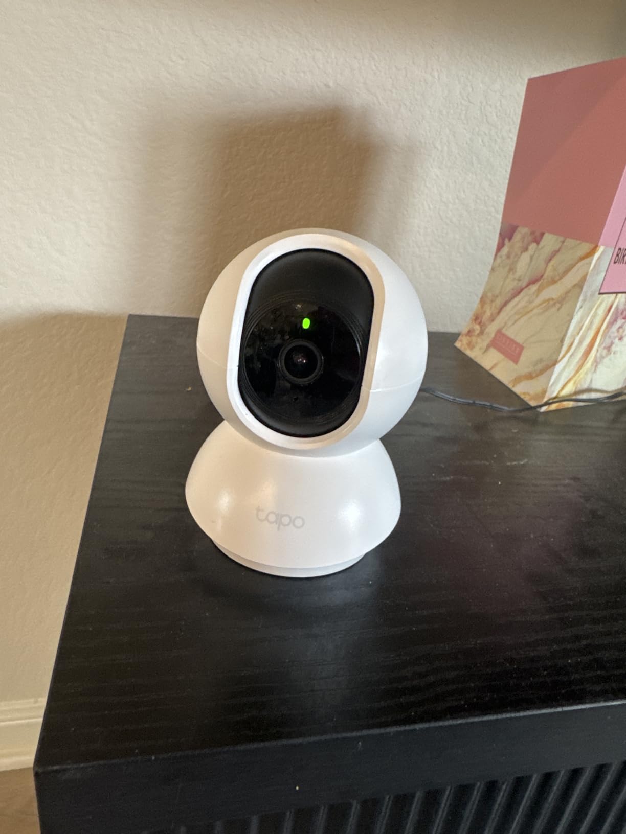 Tapo 1080P Indoor Pan/Tilt Wired Security Camera - Works as a Baby & Pet Monitor, Motion Detection, 2-Way Audio, Siren, Night Vision, Subscription-Free Local Storage or Optional Cloud, Black, C201 customer photo 1