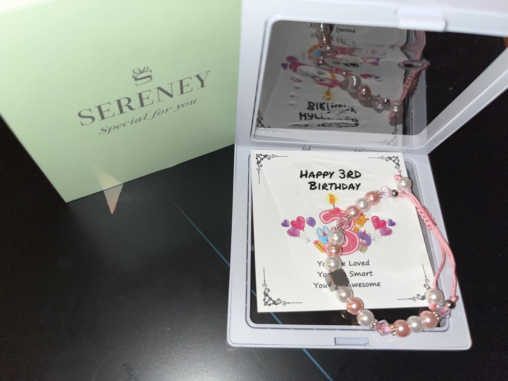 Sereney Birthday Gifts for Girls, Beaded Bracelets as 1/2 1 2 3 4 5 6 7 8 9 10 11 12 13 14 15 16 Year Old Birthday Gift, Adjustable Cross/Pearl Bracelet as Happy Birthday Gifts for Daughter customer photo 1