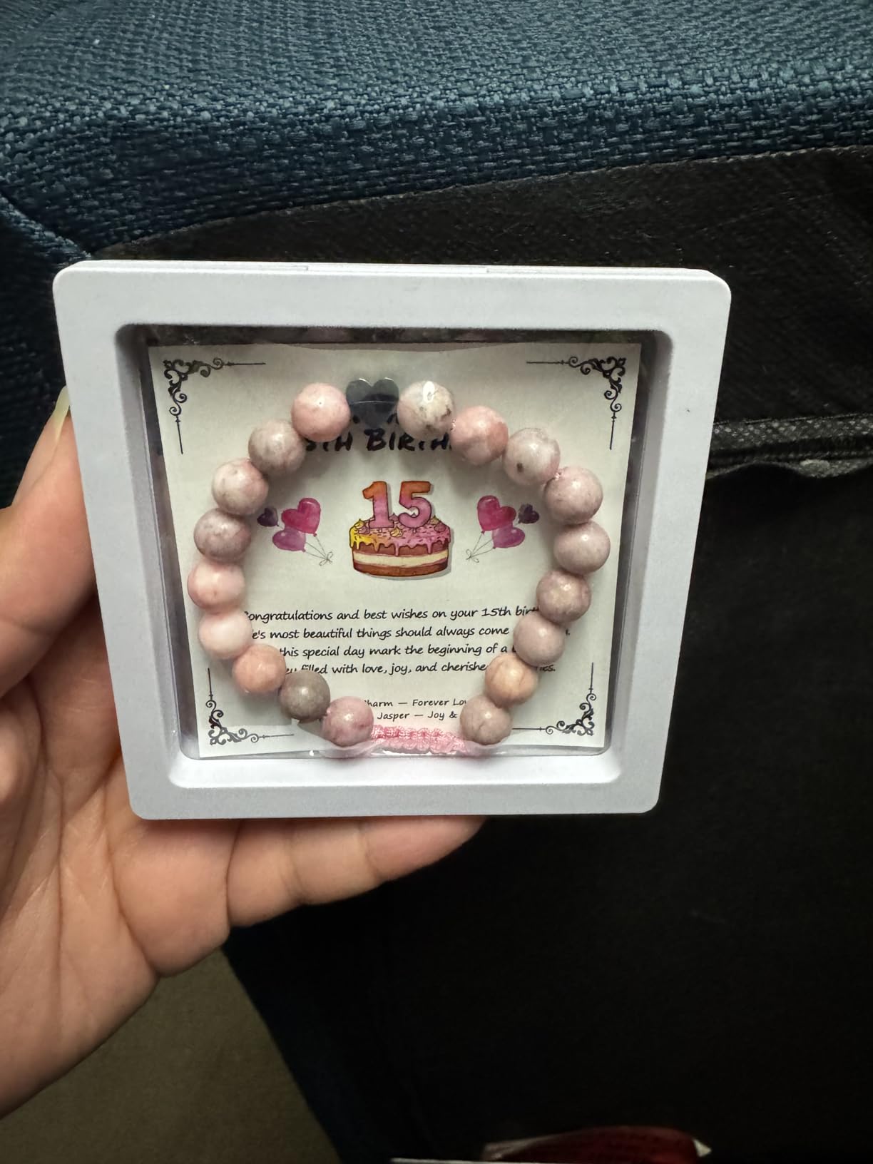 Sereney Birthday Gifts for Girls, Beaded Bracelets as 1/2 1 2 3 4 5 6 7 8 9 10 11 12 13 14 15 16 Year Old Birthday Gift, Adjustable Cross/Pearl Bracelet as Happy Birthday Gifts for Daughter customer photo 2