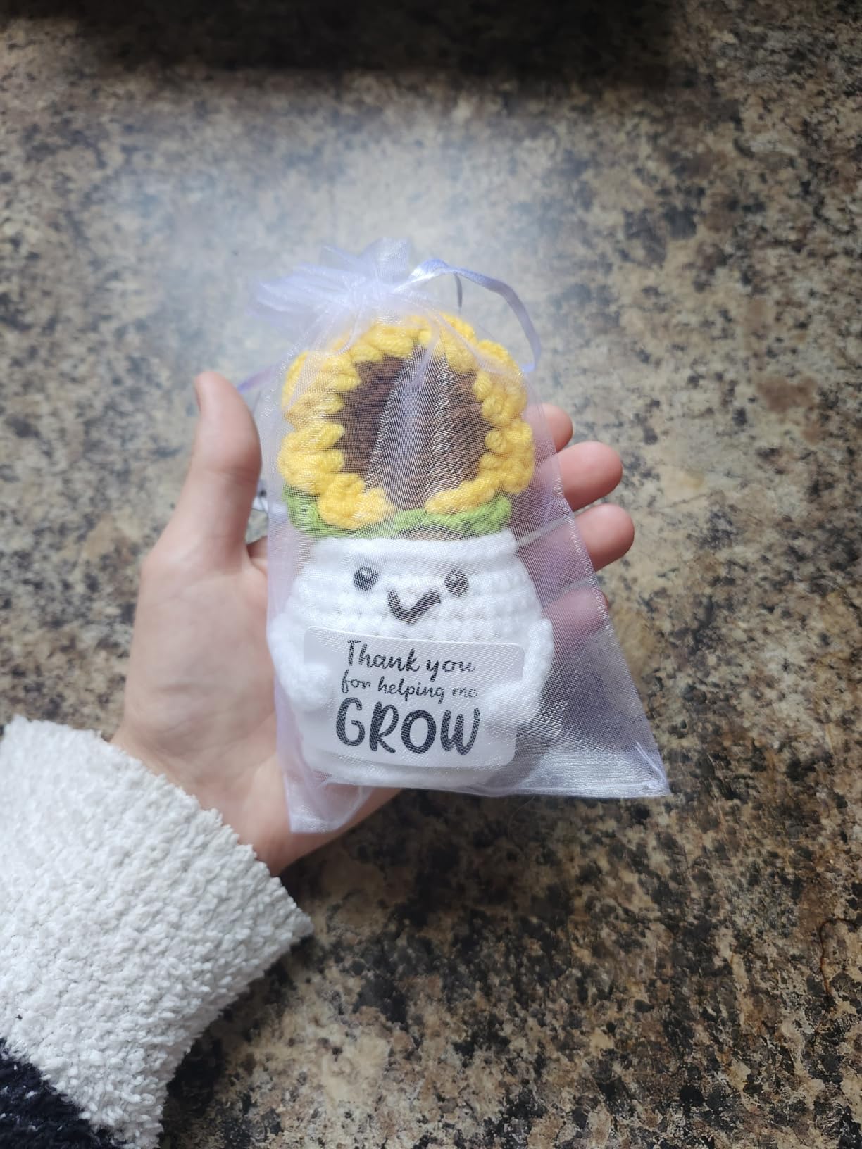 MBL Teacher Appreciation Gifts for Women - Thank You Sunflower Crochet Flower Teacher's Day Retirement Graduation Gift customer photo 2
