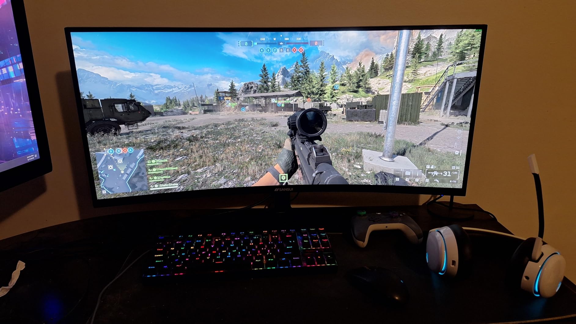 SANSUI 32 Inch Curved 240Hz Gaming Monitor High Refresh Rate, FHD 1080P Gaming PC Monitor HDMI DP1.4, Curved 1500R, 1Ms MPRT, HDR,Metal Stand,VESA Compatible(DP Cable Incl.) customer photo 2