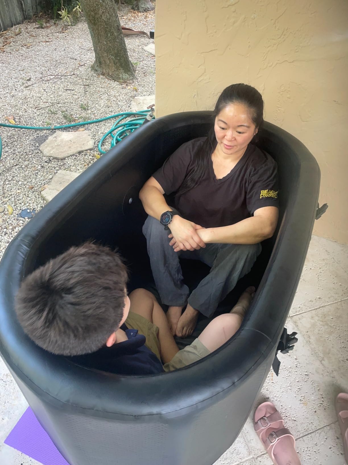 Lifepro NordPod Elite Cold Plunge Tub - Portable Ice Bath for Recovery & Therapy - Outdoor/Indoor XL Plunge Tub with Lid & Air Pump - 57 Gallon Capacity customer photo 2