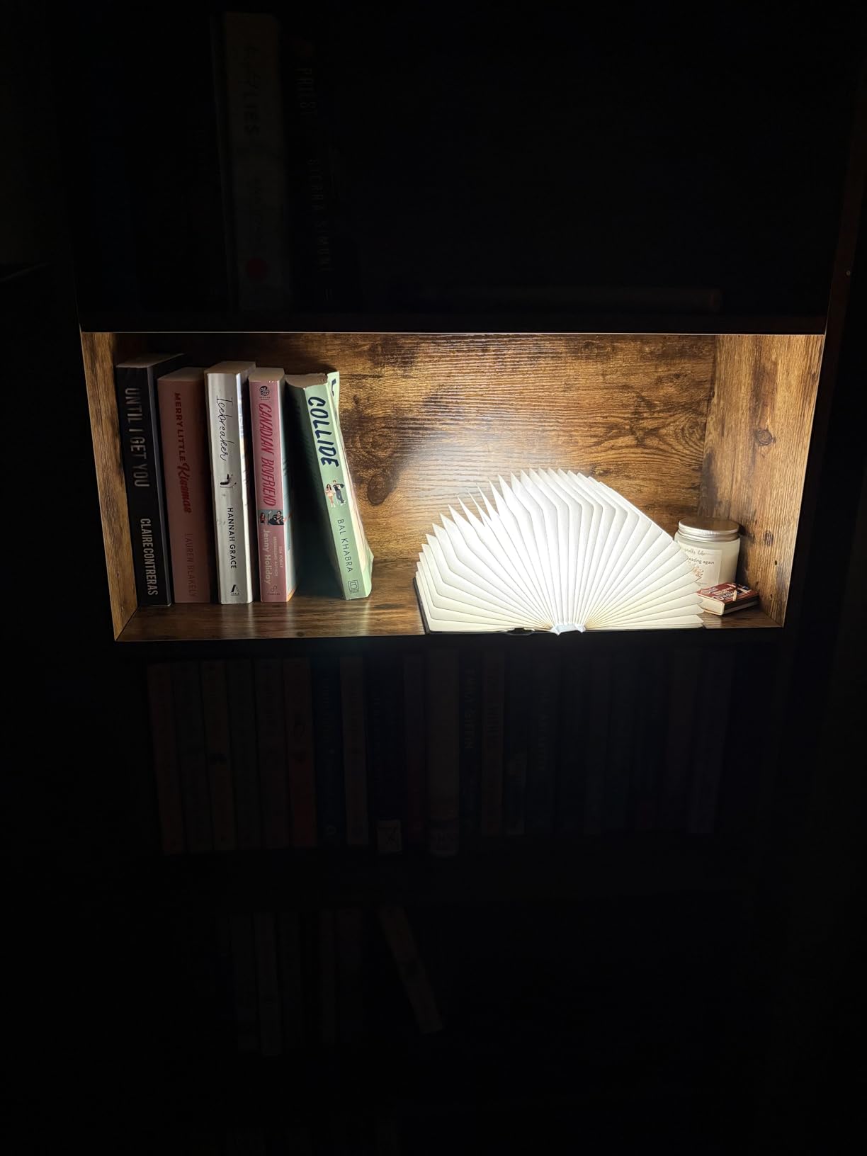 Book Lovers Gifts BookLamp - 5 Color Lights, 1200mAh Battery, Foldable Paper Lamp as Book Decor & Accessories, Hot Foil Cover Design, Unique Gifts for Women or Friends & Christmas customer photo 2