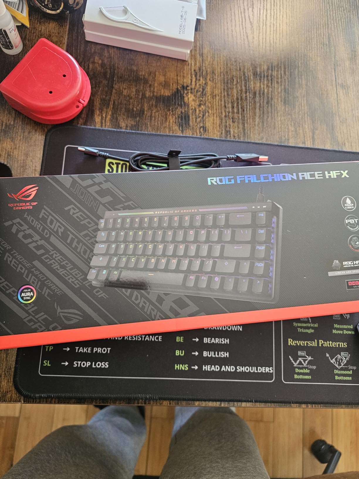 ASUS ROG Falchion Ace HFX Hall Effect Gaming Keyboard - 65% TKL, Dual USB-C, Magnetic Switches, Rapid Trigger, Speed Tap, 8000 Hz Polling, Touch Panel, Portable, Protective Cover, PBT Keycaps - Black customer photo 2