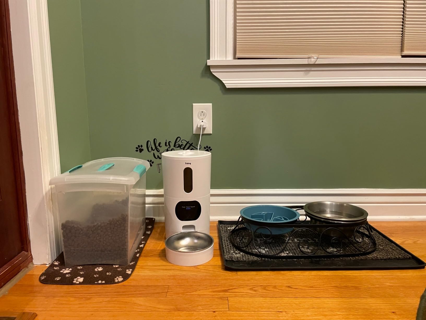 Automatic Dog Feeder with Camera WiFi: 33 Cups 5G App Control Easy Setup Cat Food Dispenser - HD 1080P Video Recording Timed Pet Feeder for Cat Dog Small-Pet customer photo 2