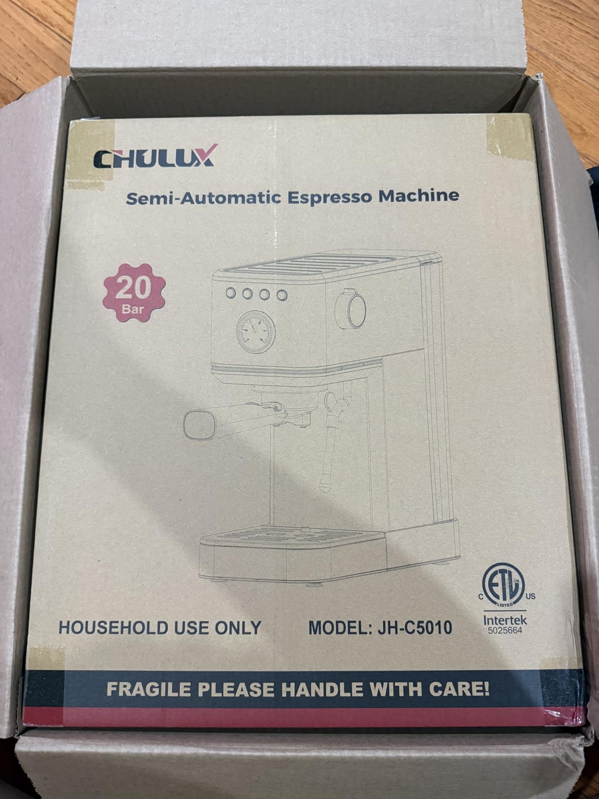 CHULUX Slim Espresso Machine with Milk Frother, 20 Bar Professional Italian Pump Espresso Coffee Machine for Home Cappuccino & Latte Maker, Stainless Steel, Black customer photo 2