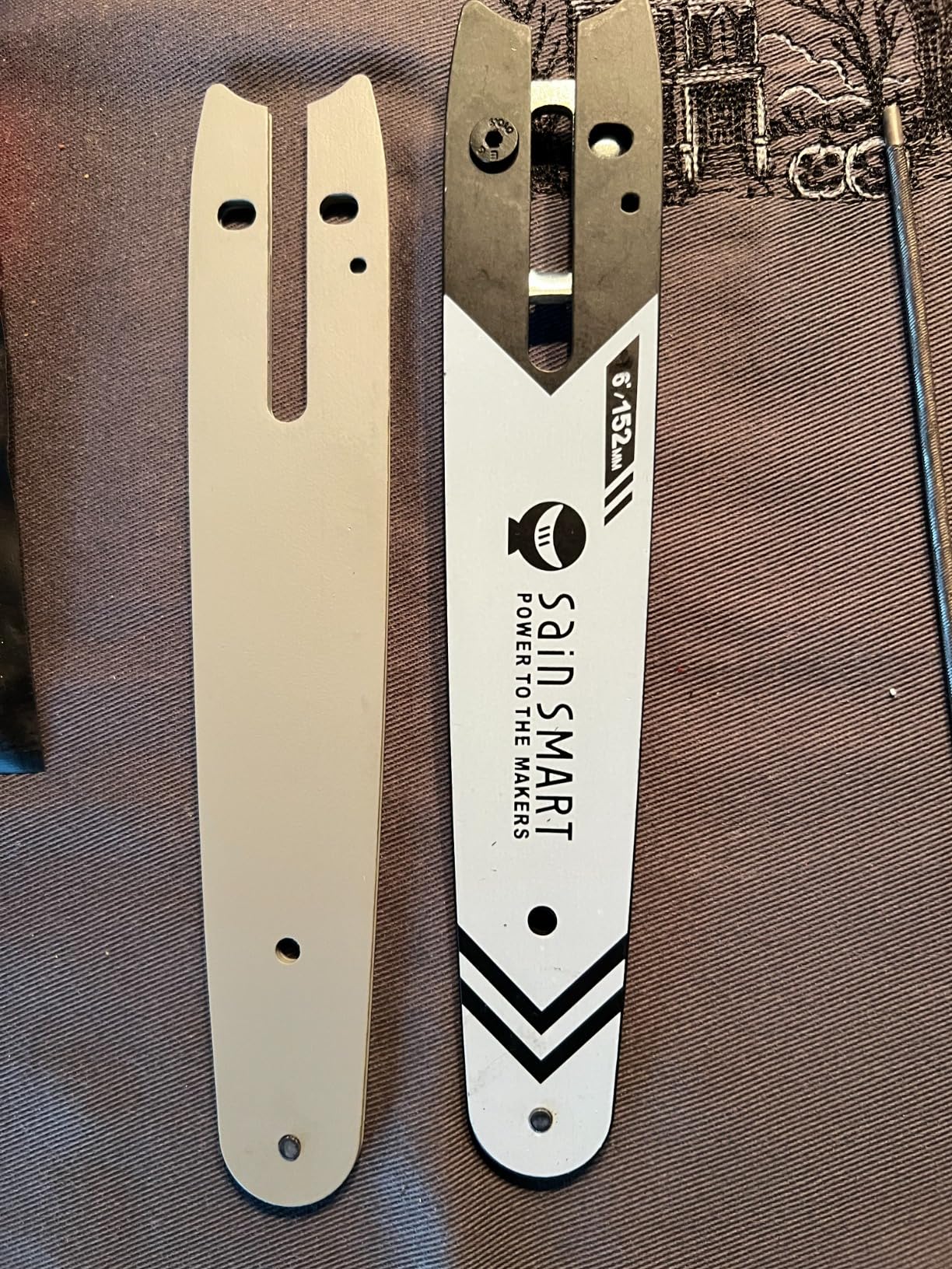 6 Inch Chainsaw Chain Blade and Guide Bar Replacement Set for Mini Cordless Chainsaw (4 Chains + Bar + File) customer photo 1