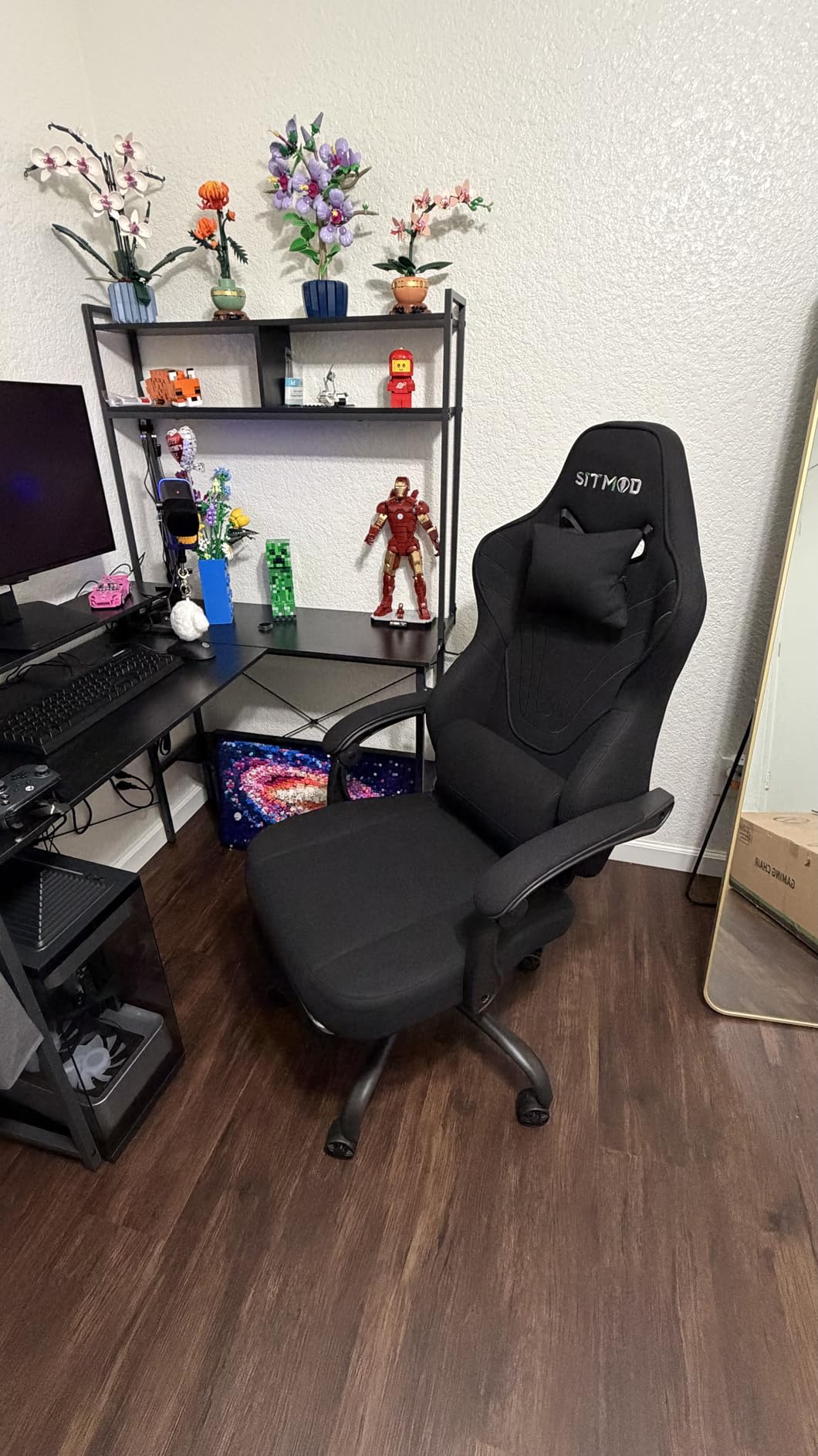 Gaming Chair, Big and Tall Gaming Chairs for Adults with Footrest and Lumbar Support, Comfortable Ergonomic Fabric Computer Chair 400 lbs, 360° Swivel, Height Adjustable Video Game Chairs, Silla Gamer customer photo 1