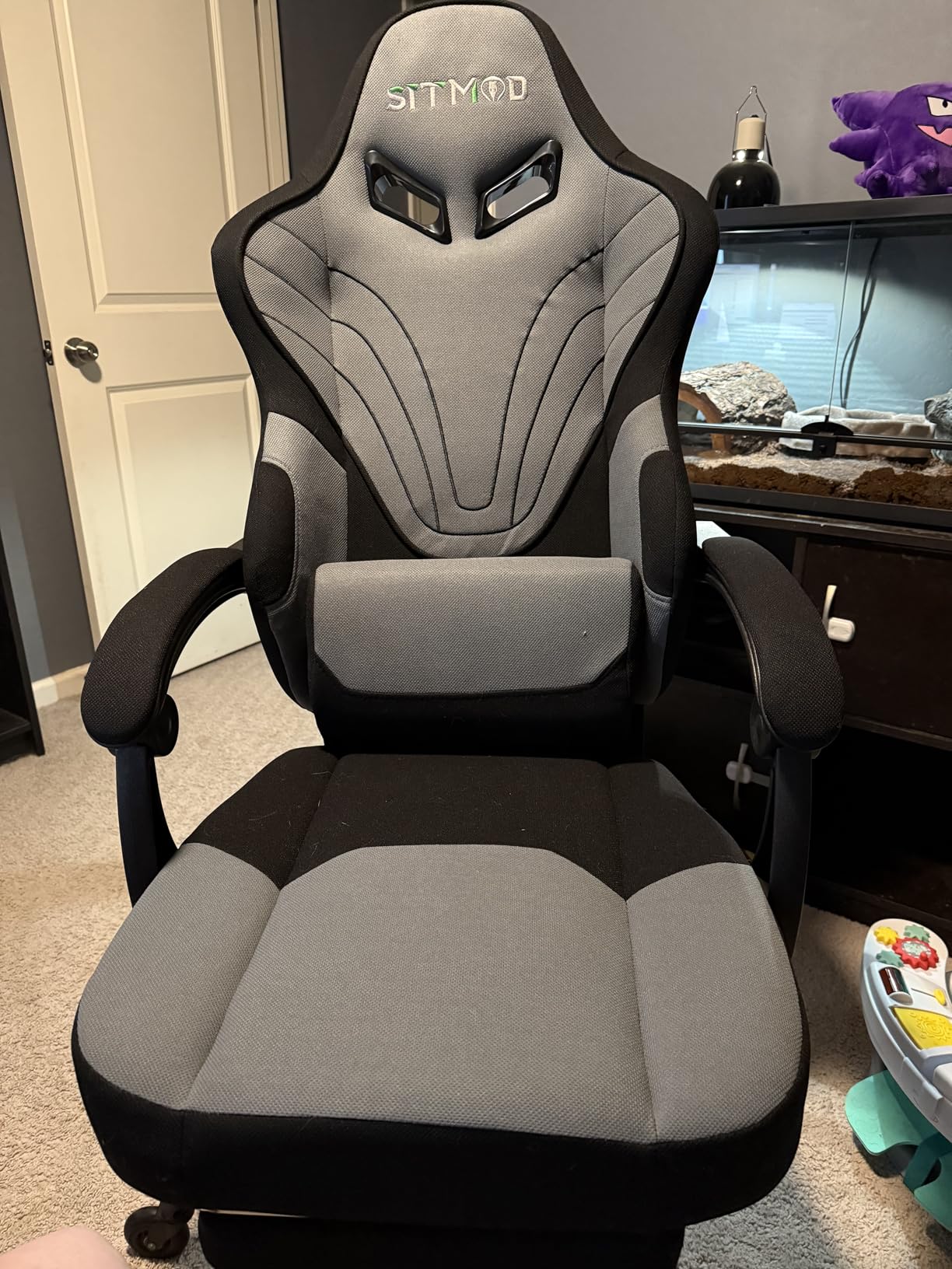 Gaming Chair, Big and Tall Gaming Chairs for Adults with Footrest and Lumbar Support, Comfortable Ergonomic Fabric Computer Chair 400 lbs, 360° Swivel, Height Adjustable Video Game Chairs, Silla Gamer customer photo 2