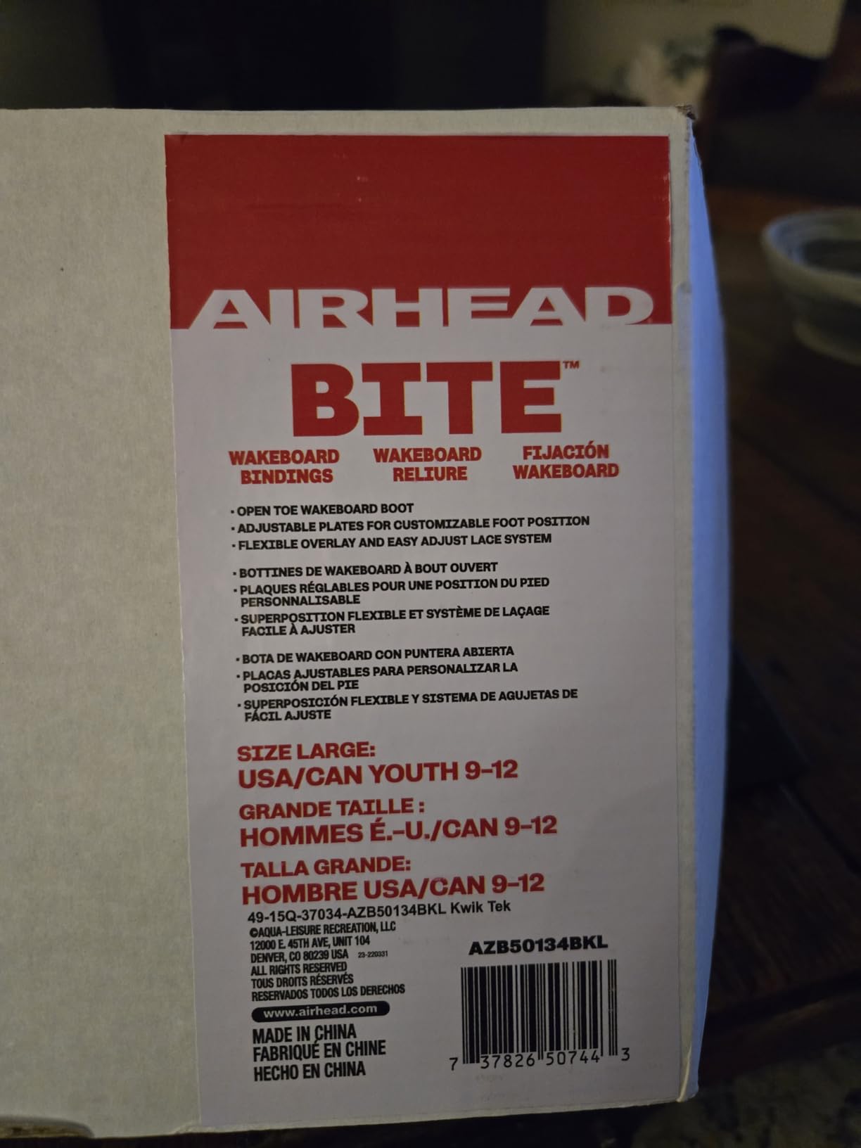 Airhead Venom II Wakeboard Binding, Multiple Sizes, Open Toe Design, Multiple Binding Angles customer photo 2