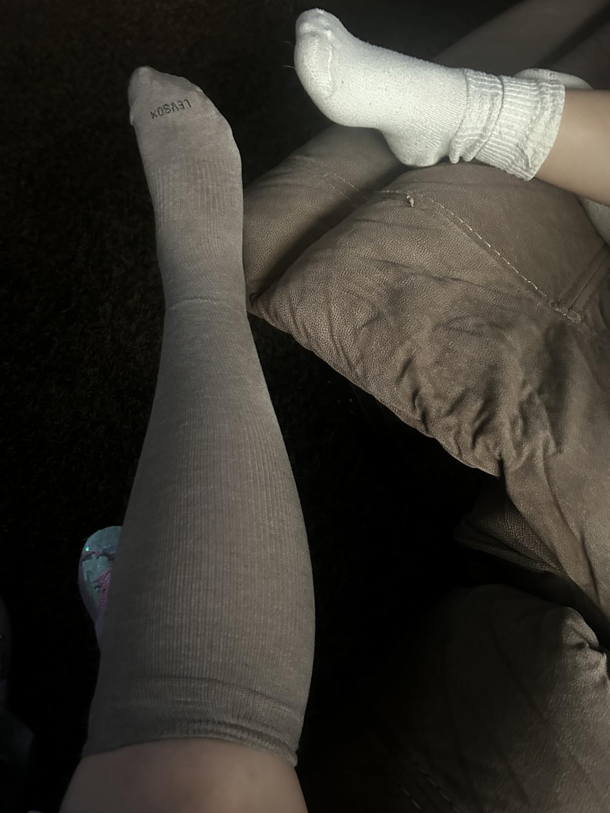 LEVSOX Viscose Made from Bamboo Compression Socks for Pregnant Women 20-30 mmHg Knee High Cute Mens Supports Socks for Travel customer photo 2