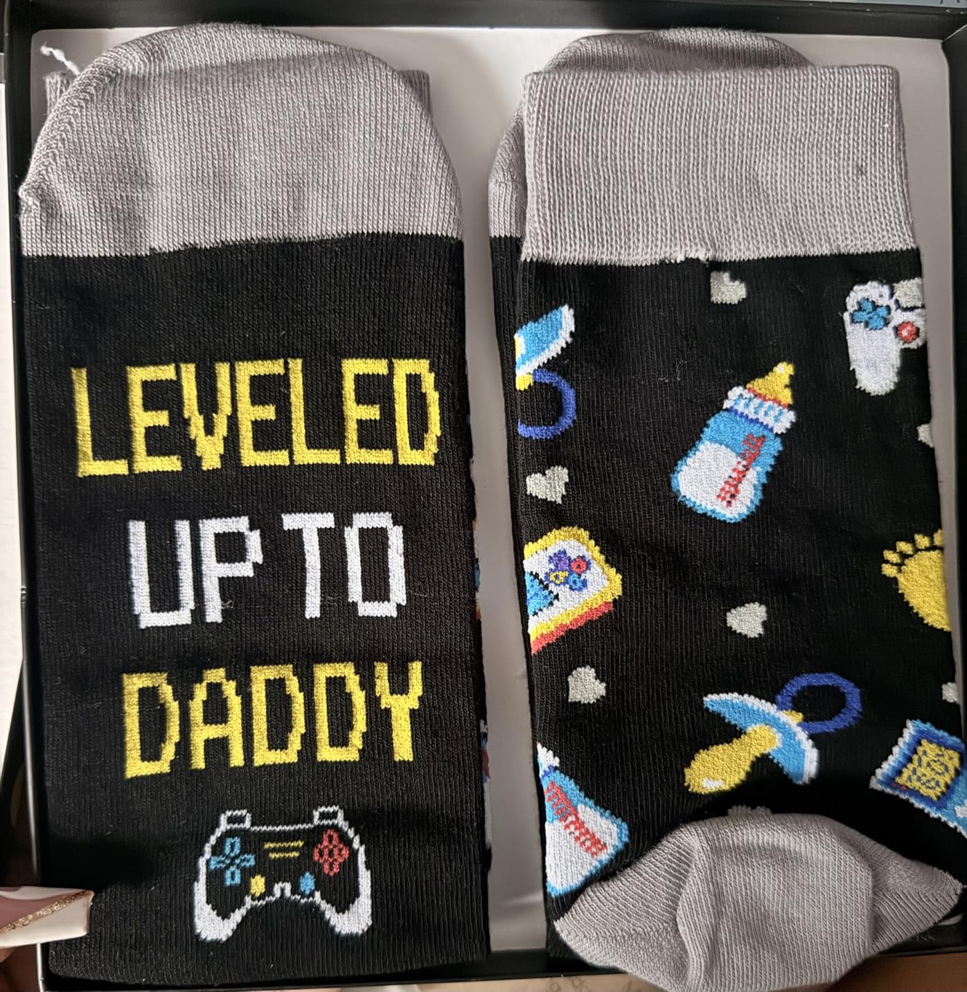 HAPPYPOP Funny Gifts for Him - Gifts for New Dad Father, Novelty Socks for Men Fathers Day customer photo 1