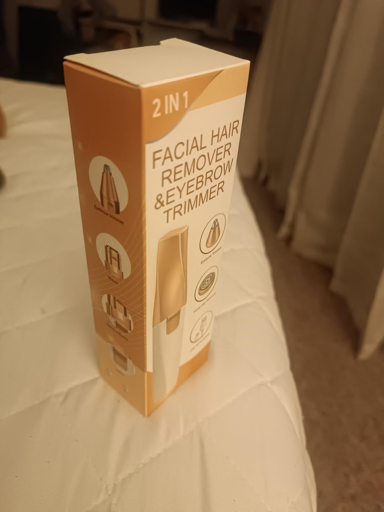 Eyebrow & Facial Hair Removal for Women: 2 in 1 Rechargeable Eyebrow Trimmer & Face Shaver, Painless Electric Facial Eye brow Razors Epilator with Built-in LED Light -Perfect for Face, Lips & Body customer photo 2