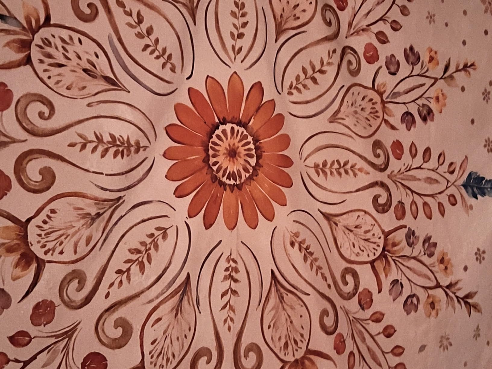 Fowocu Boho Floral Mandala Tapestry Wall Hanging Bohemian Flower Medallion Tapestry Aesthetic Beige Brown Hippie Indian Small Tapestries for Bedroom Living Room Dorm Decor 40 x 30 Inch customer photo 2
