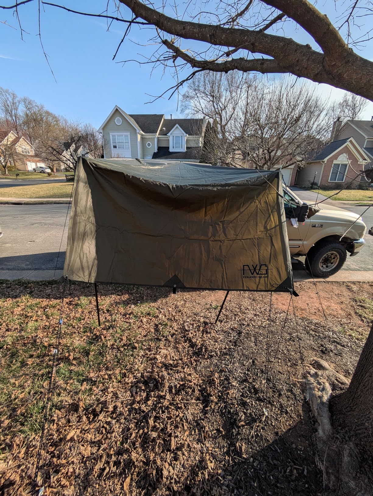 Portable Car Awning for SUV, Vehicle Awning for Camping Van Truck, Needn't Roof Rack Hardwares Waterproof UV50+ 10 x 5.6 ft customer photo 2