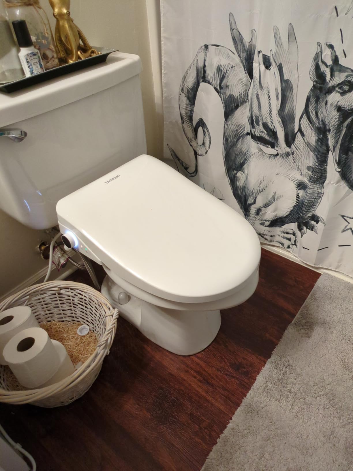 Tadashi Bidet Toilet Seat Elongated, Heated Toilet Seat, Instant Warm Water and Dryer, Feminine and Rear Wash, Self-Clean Nozzle, Slow Close Lid, Child ECO Silent Mode customer photo 1