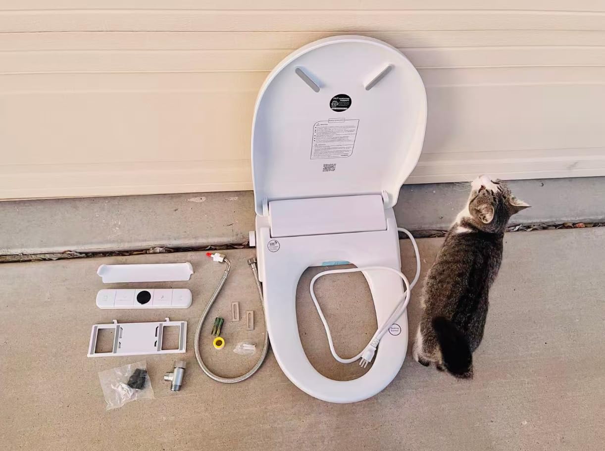 Tadashi Bidet Toilet Seat Elongated, Heated Toilet Seat, Instant Warm Water and Dryer, Feminine and Rear Wash, Self-Clean Nozzle, Slow Close Lid, Child ECO Silent Mode customer photo 2