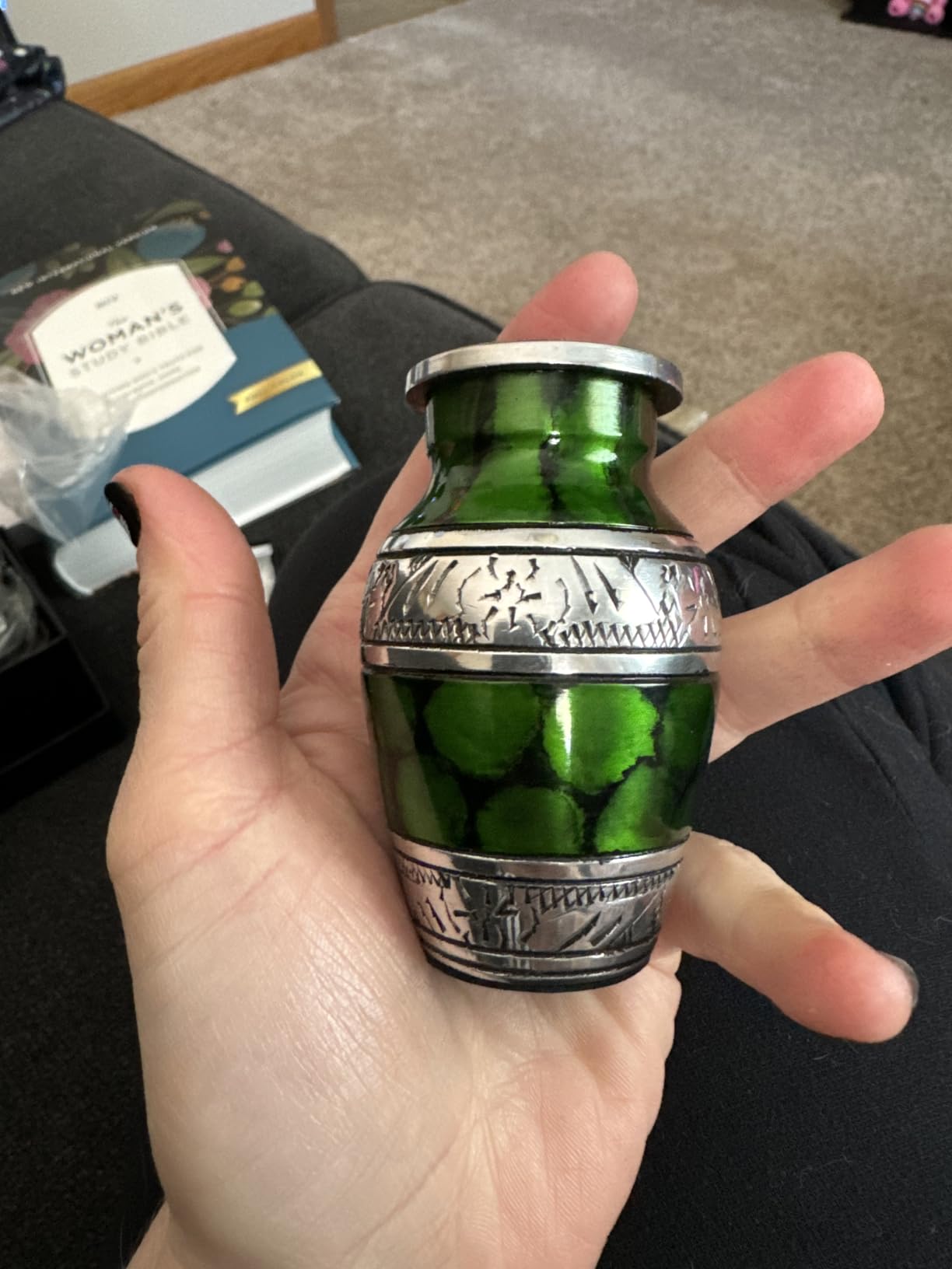 American Eagle Cremation Urns for Human Ashes Adult - Handcrafted Urn Set for Adults - Urns for Men & Women - Metal Memorial Urns Set (Black, Set of 5) customer photo 1