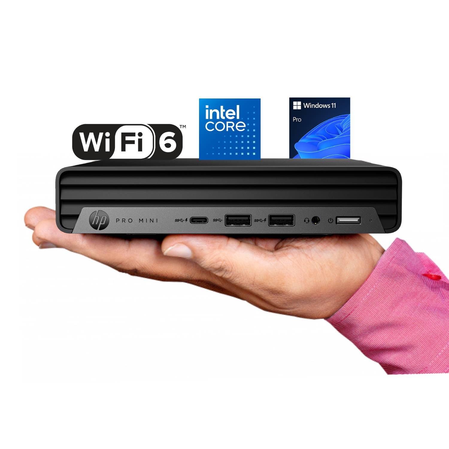 HP Pro 400 G9 Mini PC Desktop Computer, Intel CPU, 16GB DDR5 RAM, 256GB PCIe SSD, Triple 4K Display Support, USB-C, Ultra-Quiet Design, Bluetooth 5.2, WiFi 6, Keyboard and Mouse, Windows 11 Pro customer photo 1