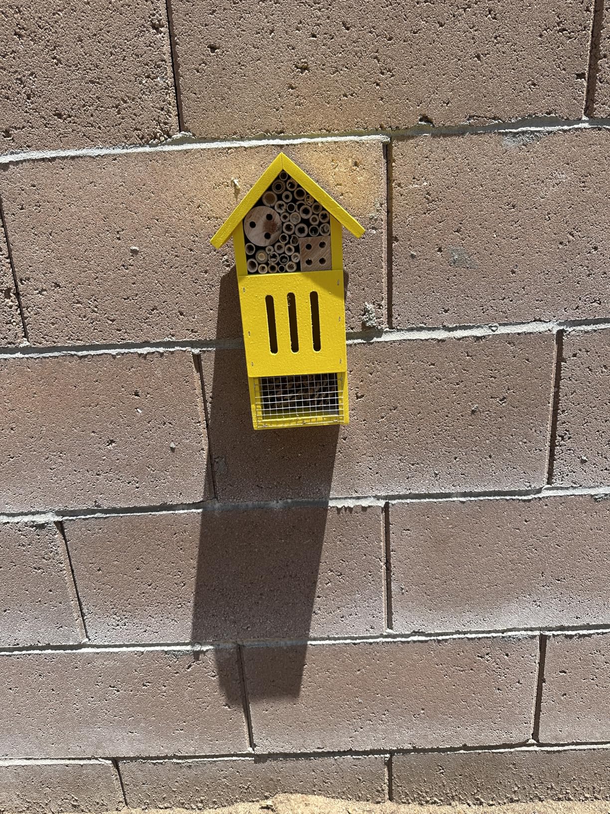 Bee House Bug Hotel & Butterfly House, Handcrafted Wooden Ladybug House, Natural Insect Habitat for Garden, Patio, or Yard, Durable Pine Wood, Attracts Pollinators, 10.4 x 5.5 x 3.2 Inches customer photo 2