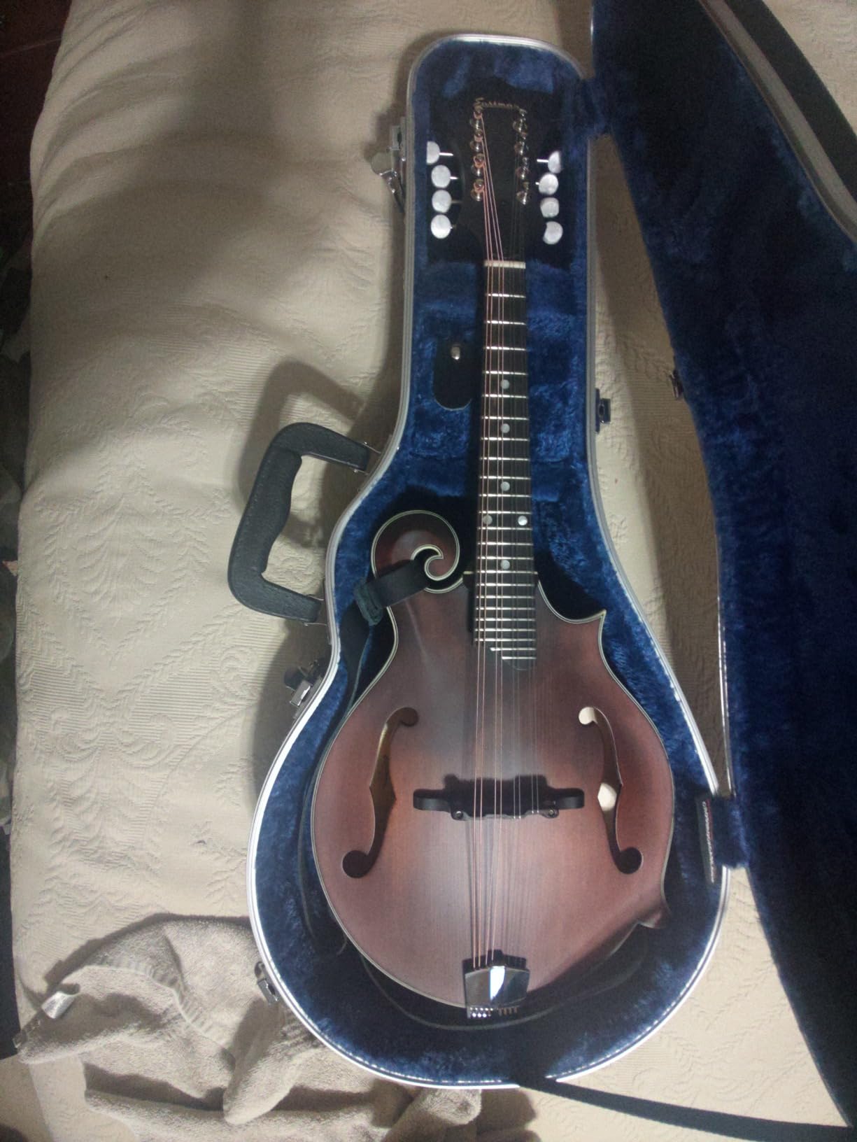 Crossrock ABS Molded Case for A-Style Mandolin | Matte Finish, Plush Interior, Locking Latch, Backpack Straps - Lightweight Hardshell Protection-Champagne (CRA862MACH) customer photo 1
