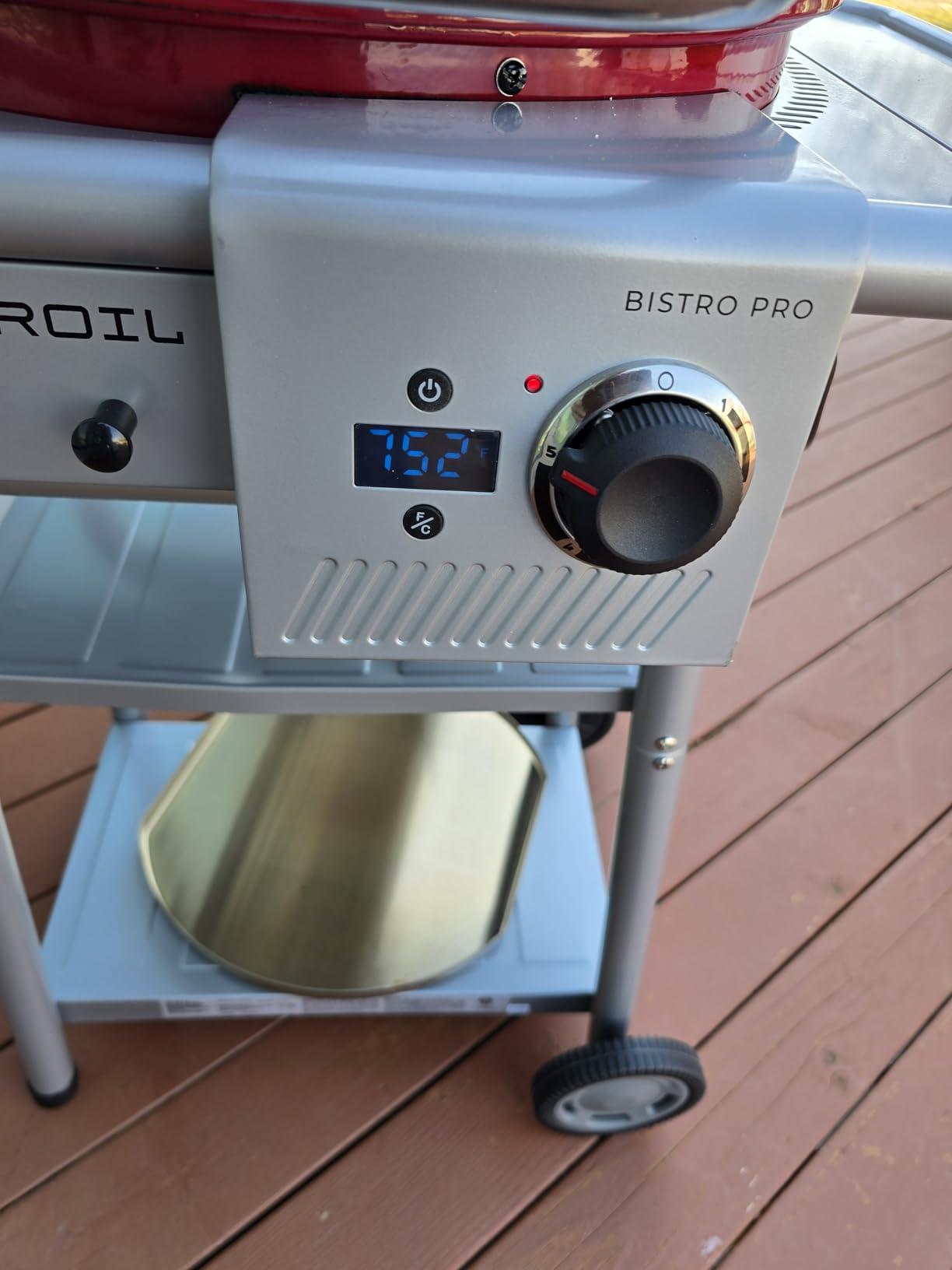 Charbroil 3-in-1 Dual Fuel Outdoor Bistro Pro Electric Grill & Griddle + Charcoal Mode BBQ, Red - 25302146 customer photo 2