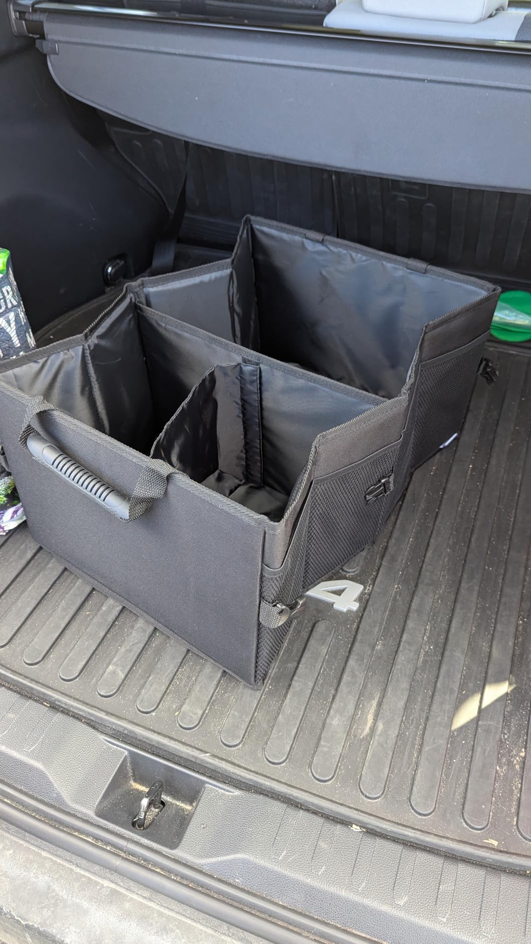 Amazon Basics Trunk Organizer for Car, MultiCompartment Car Storage, Foldable, 13.5 Gallon, Black customer photo 2