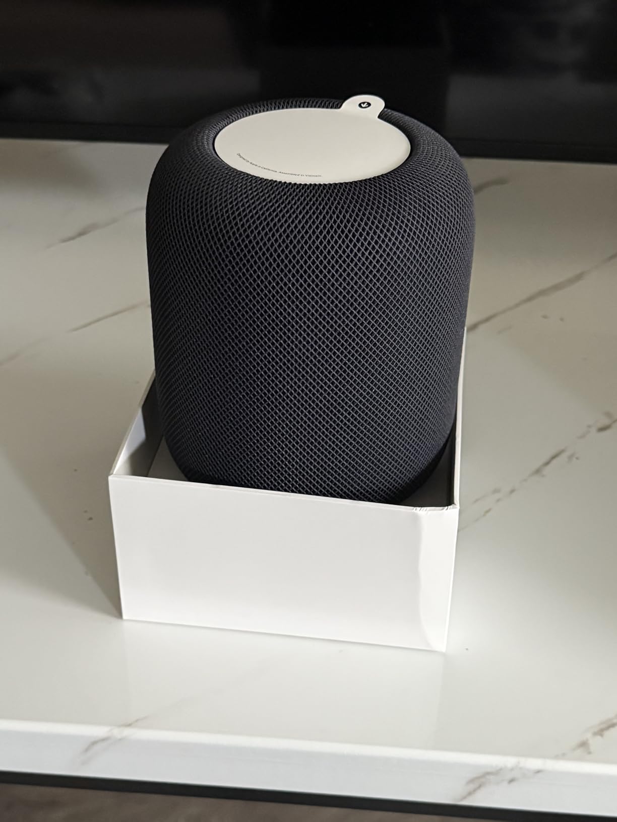 Apple HomePod Smart Speaker 2nd Generation, Siri Speaker + Power Cable + Apple 1 Year Limited Warranty (Midnight) customer photo 1