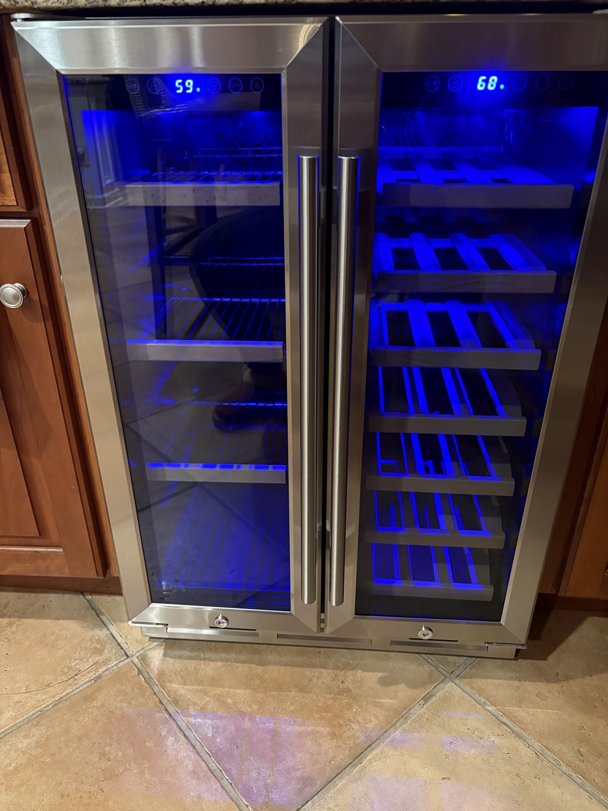 Icyglee 6 Bottles and 6 Cans Compact Beverage Refrigerator, Freestanding Mini Fridge with Temperature Control for Beer Wine, Under Counter Small Refrigerator Adjustable Shelve for Home and Bar customer photo 1