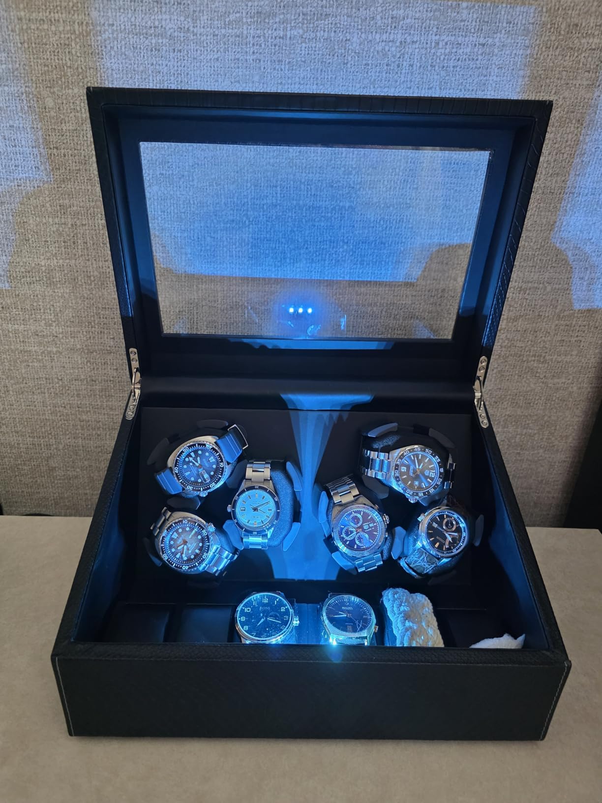 hightall Luxury Automatic Watch Winder for Rolex/Omega/Cartier with Whisper-Quiet Motor (<5dB), Anti-Scratch Memory Foam & Stable Base customer photo 1