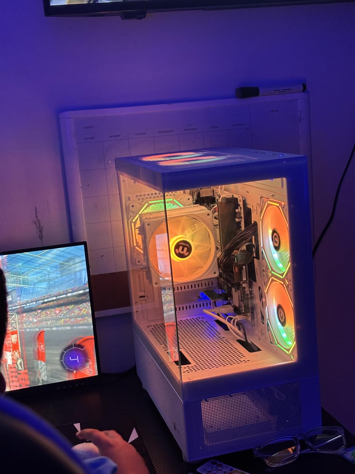 Gaming PC Desktop Computer, AMD Ryzen 5 5600GT 16GB RAM 1TB NVMe SSD, Prebuilt Tower PC with Integrated Graphics, ATX 3.0 Power, RGB Cooling Fans, Windows 11 Home for Home Office, and student(Black) customer photo 1