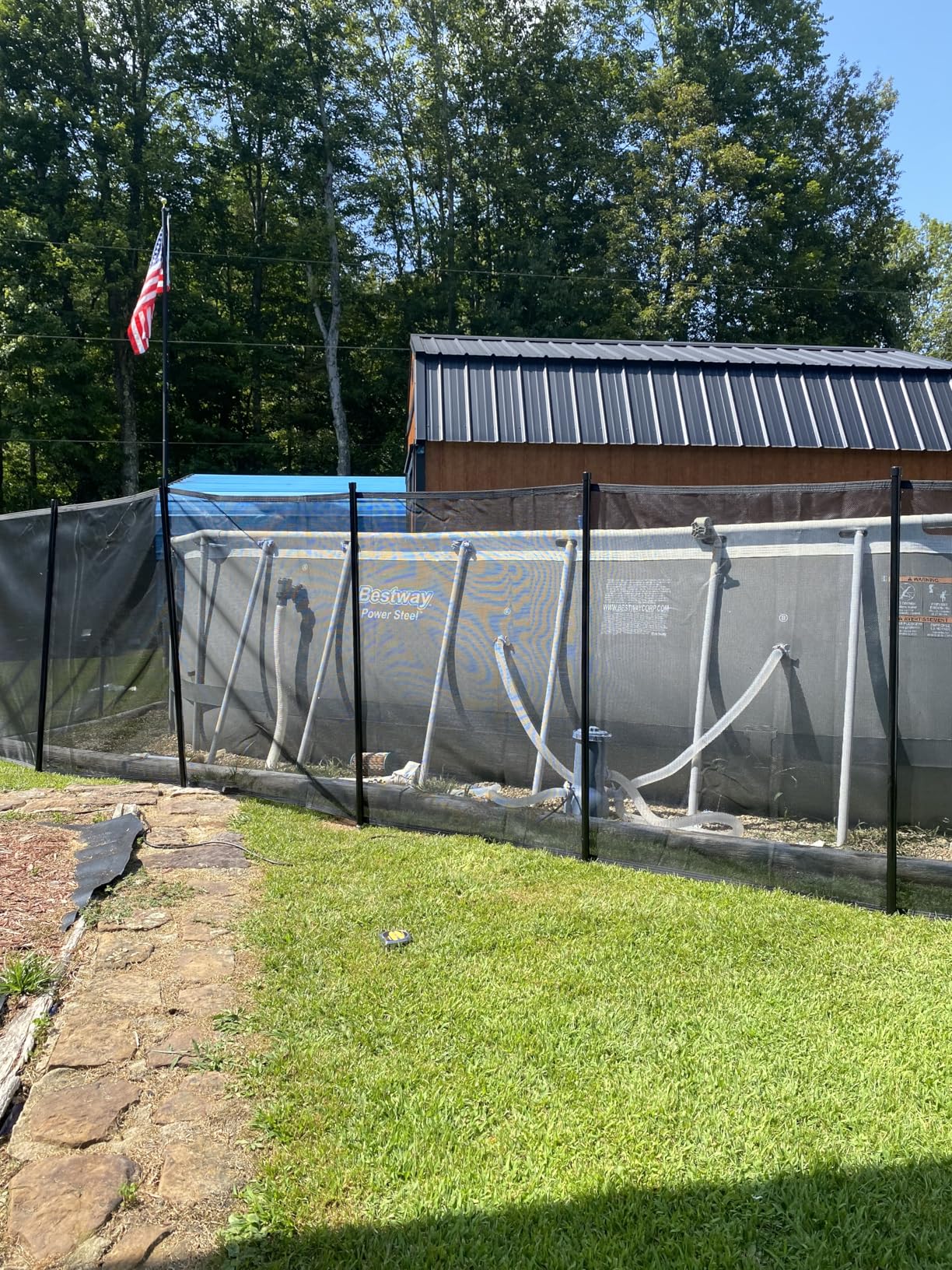 VINGLI Swimming Pool Fence for Ground and Above Pool Safety Fencing, Black (4x72FT) customer photo 1
