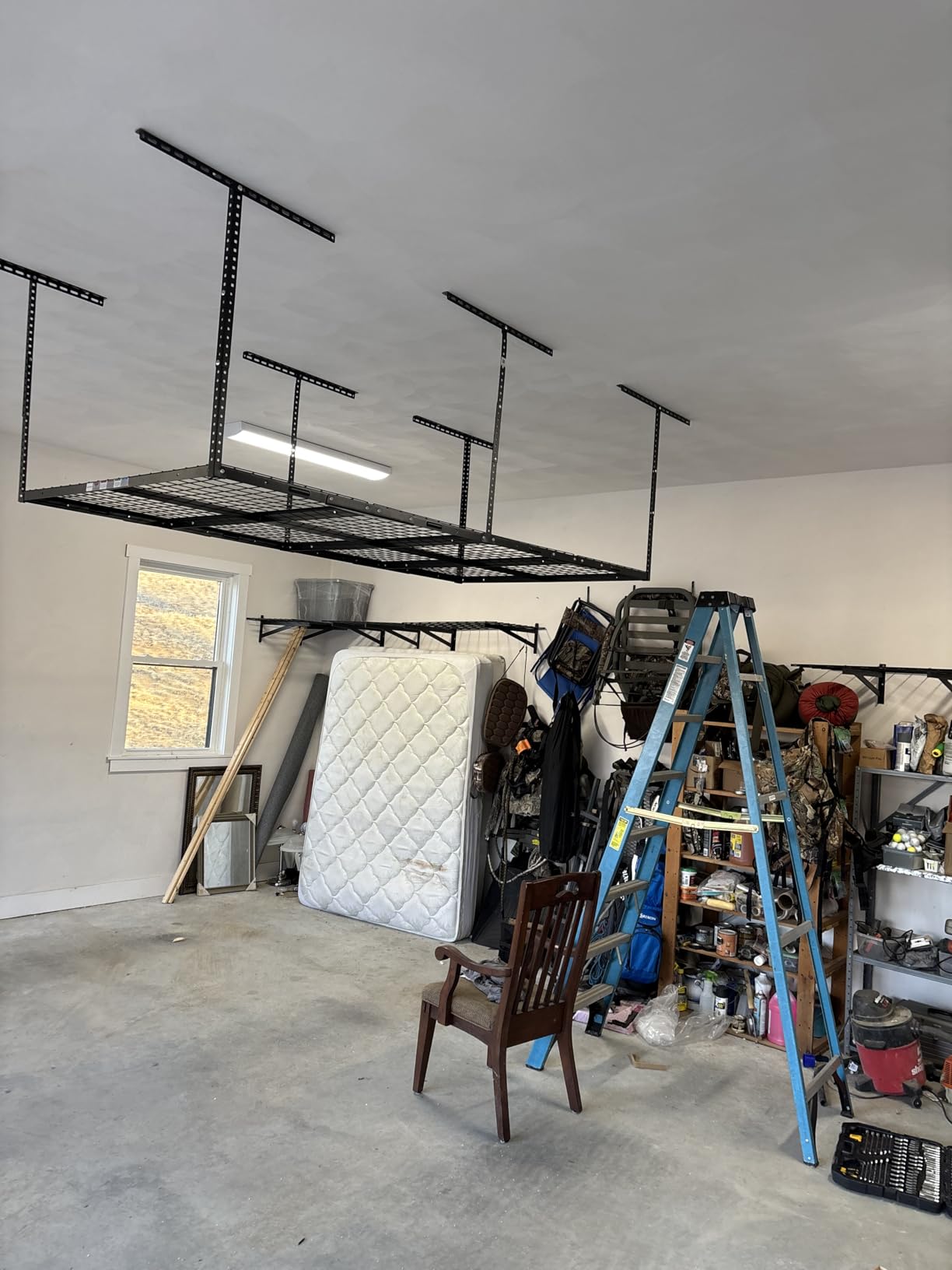 4 Pack Heavy Duty Garage Wall Shelving Set (2x3ft), Wall Mounted Garage Shelves 1400lbs Capacity, 24