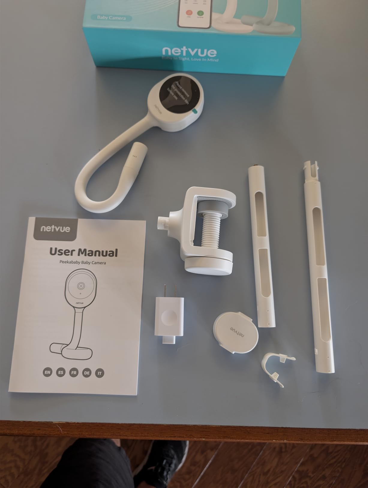 NETVUE Peekababy Baby Camera with Wireless Audio, Adjustable Crib Mount Monitor, Works via 2.4GHz Wi-Fi for Wide Coverage & Stable Connection, Smart App, Two-Way Talk, No Screen (White) customer photo 2