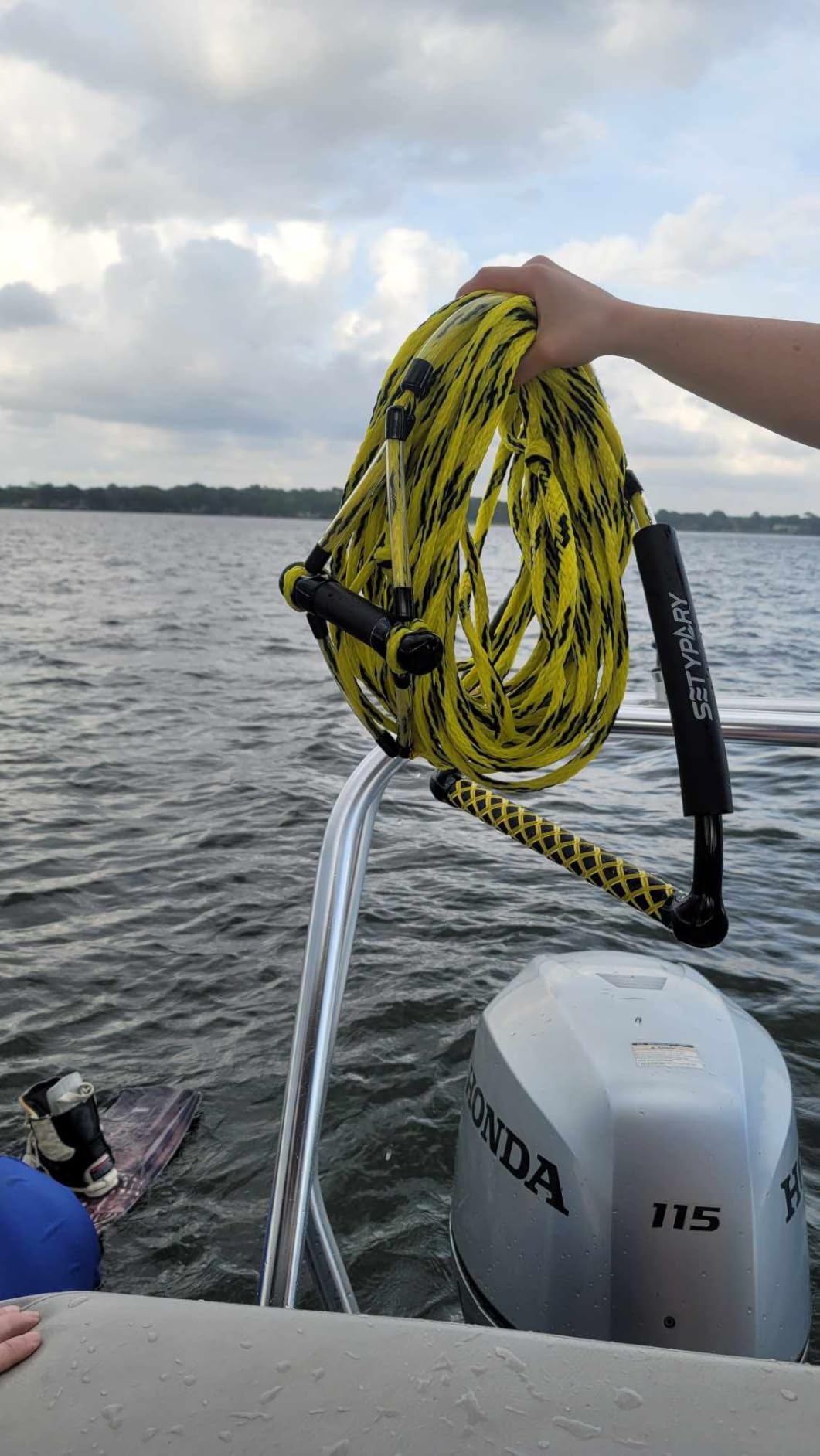 75FT Wakeboard Rope and Handle, Floating Water Ski Rope for Watersports, 4 Sections Ski Ropes for Water Skiing, Kneeboarding, Wakeboarding customer photo 2