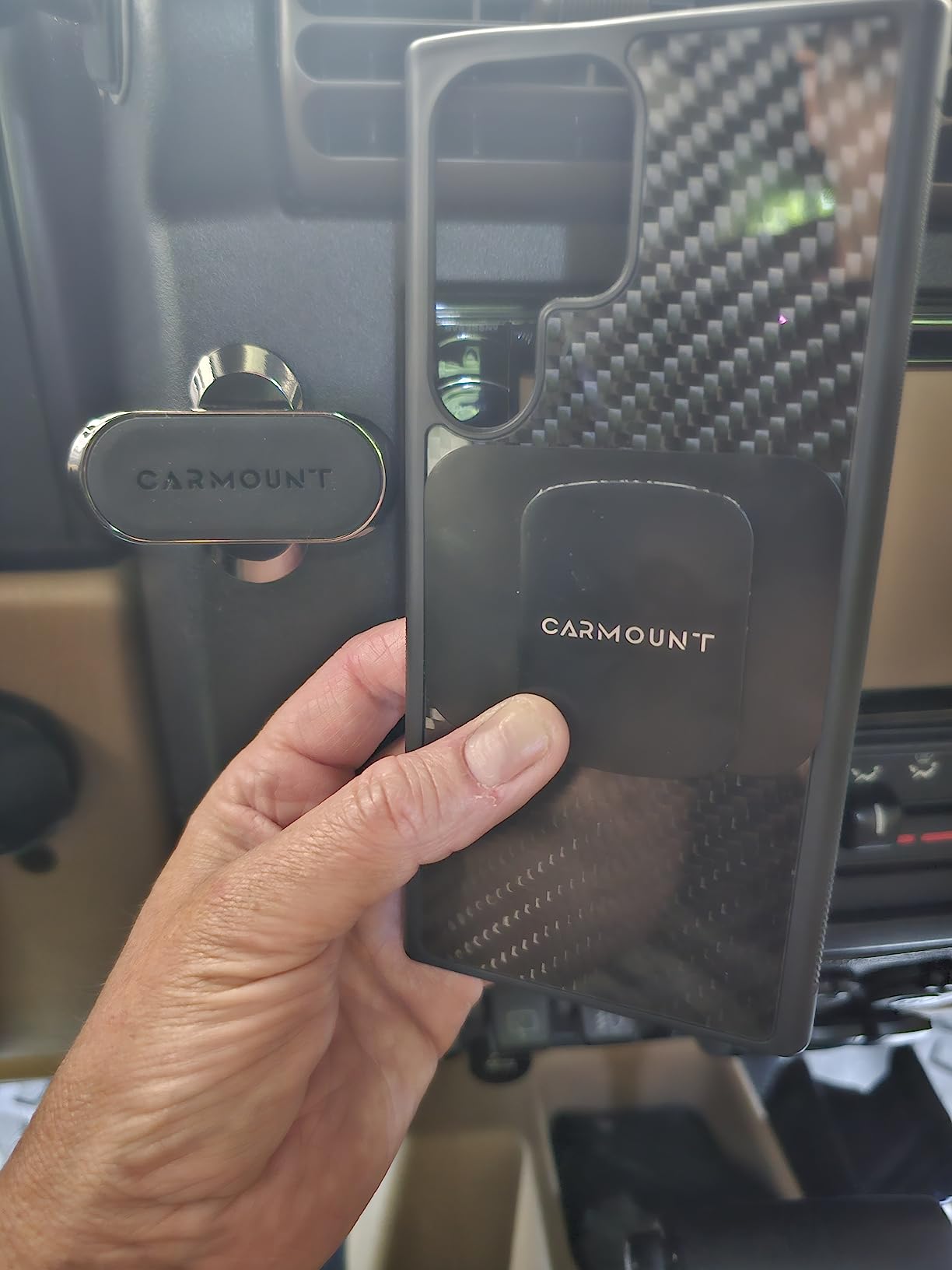 CARMOUNT F1 Dashboard Car Mount | Magnetic Phone Holder for Car, Ultra Strong 8X N52 Magnets, 360° Rotation, Universal Dash Mount for All Cell Phones | Magnet Phone Holder for Car (1 Pack) customer photo 2