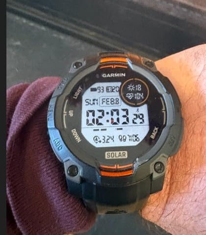 Instinct® 3 45mm, Solar Charged Display, Rugged Outdoor GPS Smartwatch, Metal-Reinforced Bezel, Built-in Flashlight, Black customer photo 1
