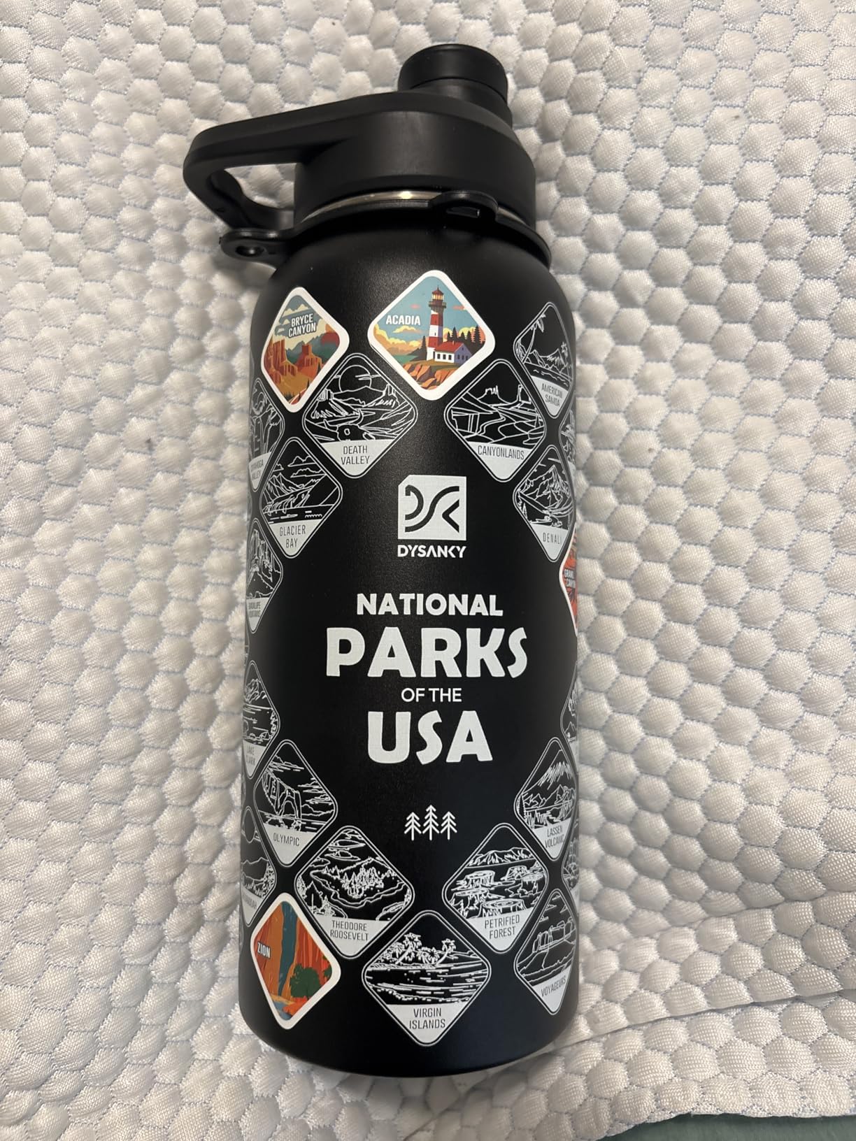 National Parks Water Bottle - 32 oz Insulated Stainless Steel Water Jug with 63 Hand-Drawn Park Stickers, Outdoor Accessories & Gift Box - BPA-Free - Ideal for Hiking, Camping & Travel customer photo 2