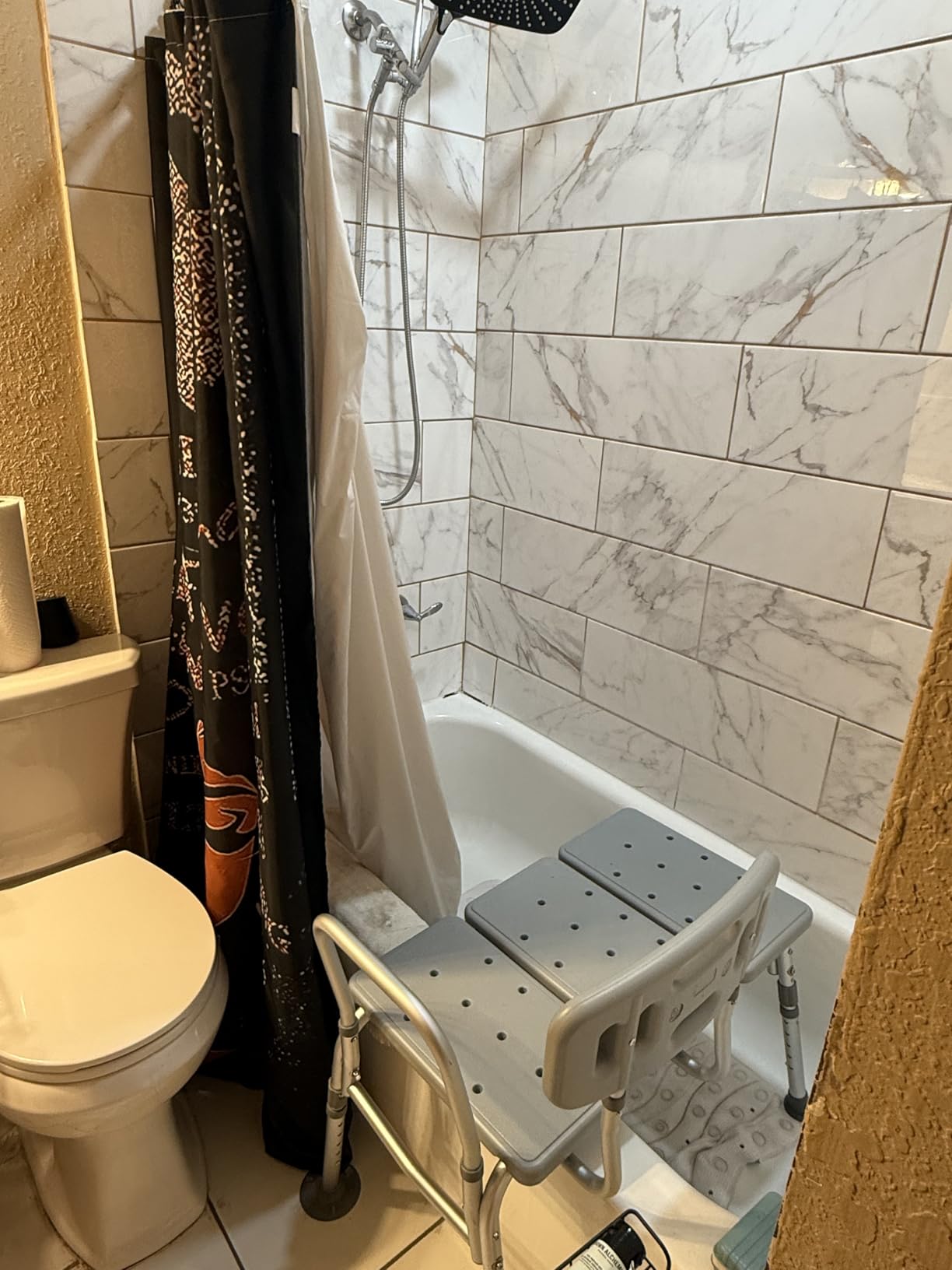 HOMLAND Tub Transfer Bench for Bathtub, FSA/HSA Eligible 400 lbs Heavy Duty Shower Chair with Backrest, Slip-Resistant Feet, Height Adjustable Shower Bench Shower Seat for Elderly and Disabled customer photo 1