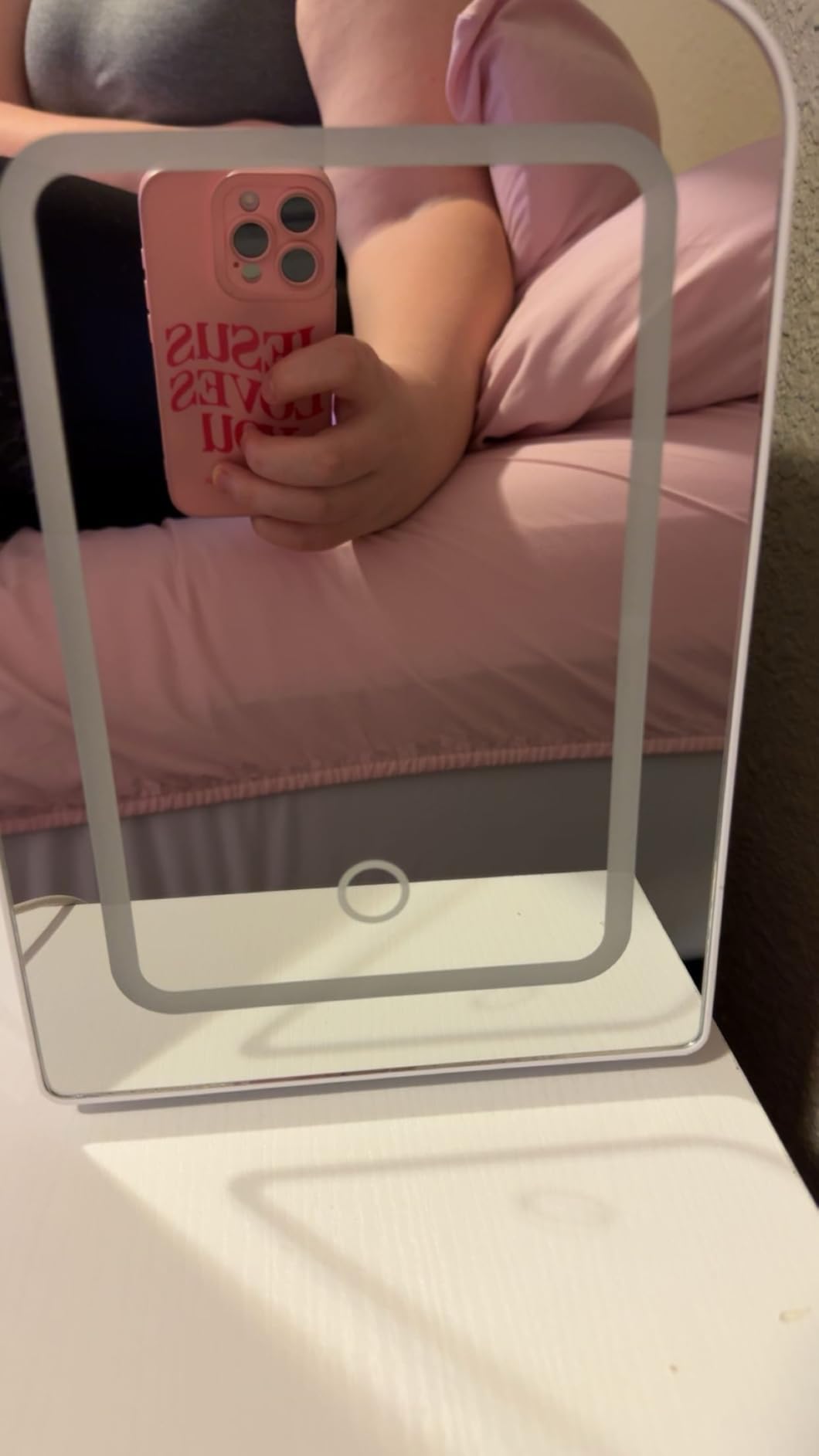 Xbeauty Skincare Mini Fridge With Dimmable LED Mirror, 4L Mini Makeup Refrigerator for SkinCare, Cosmetics, Food & Drinks, Portable Small Refrigerator for Bedroom, Dorm, Car, Office, White customer photo 1
