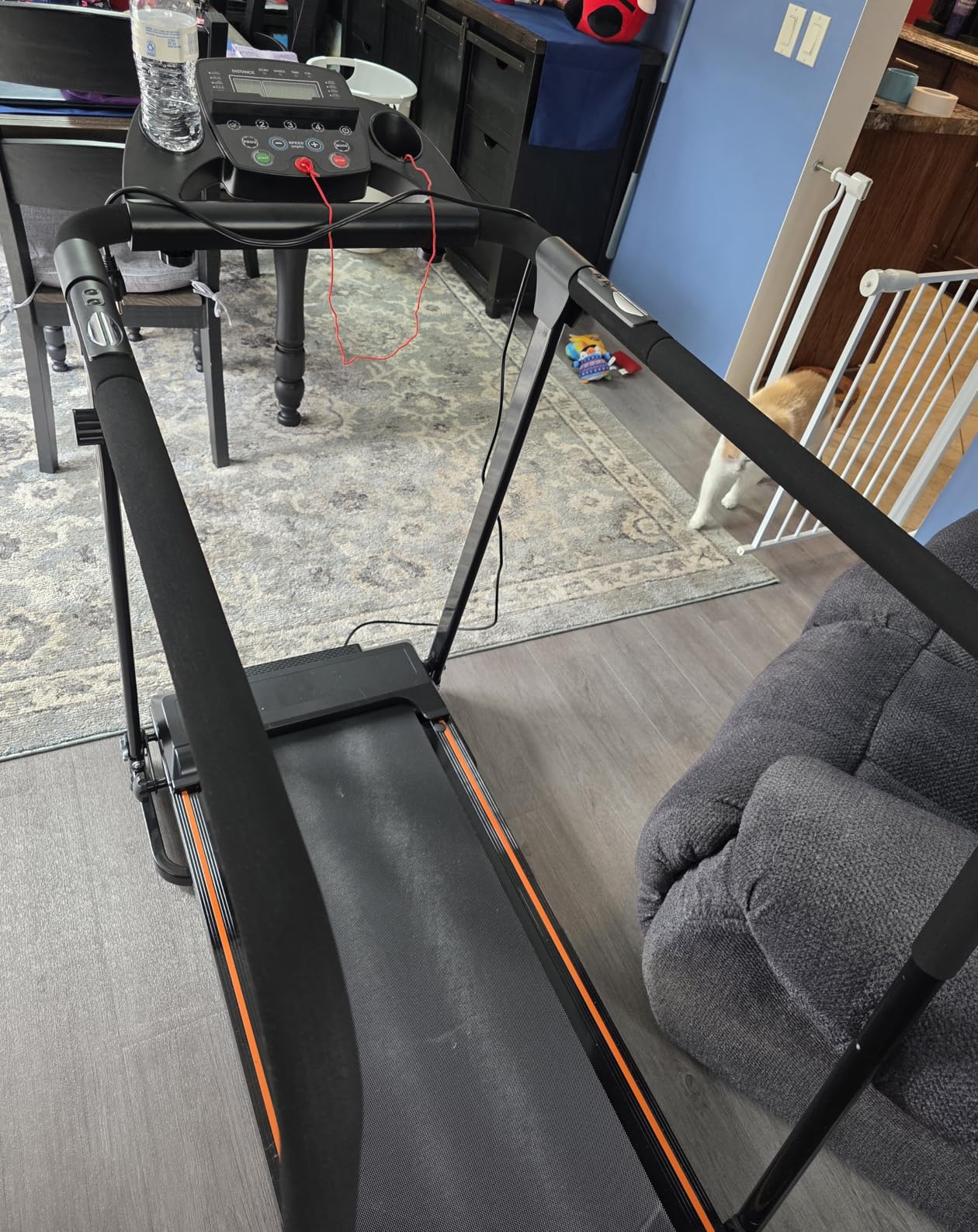 Redliro Walking Treadmill with Long Handrails - Treadmill for Seniors 300 lbs Capacity - Foldable, Lightweight with Wheels, Cup & Phone Holder - Recovery Machine for Home or Apartment customer photo 2