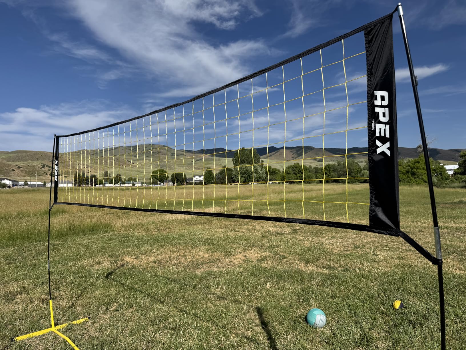 Apex Sports Volleyball Net Training - 12' Wide, Portable Adjustable Height 7.4' to 8' - Includes Ground Stakes, Carry Bag - Indoor & Outdoor Use, Designed by Pro Athletes for Peak Performance customer photo 2