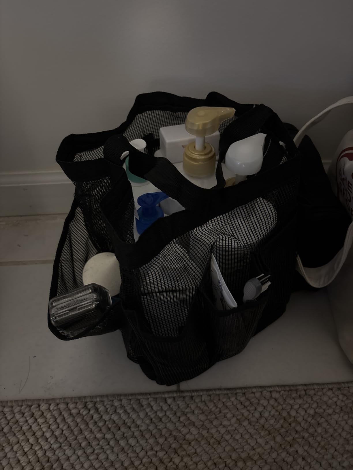 Mesh Shower Caddy Portable for College Dorm Room Essentials for Girls with 9 Pockets,Large-Capacity Shower Basket,Quick Dry Toiletry Tote Bag for Women,Outdoor Gym,Travel,Swim,Beach Camping Essentials customer photo 2