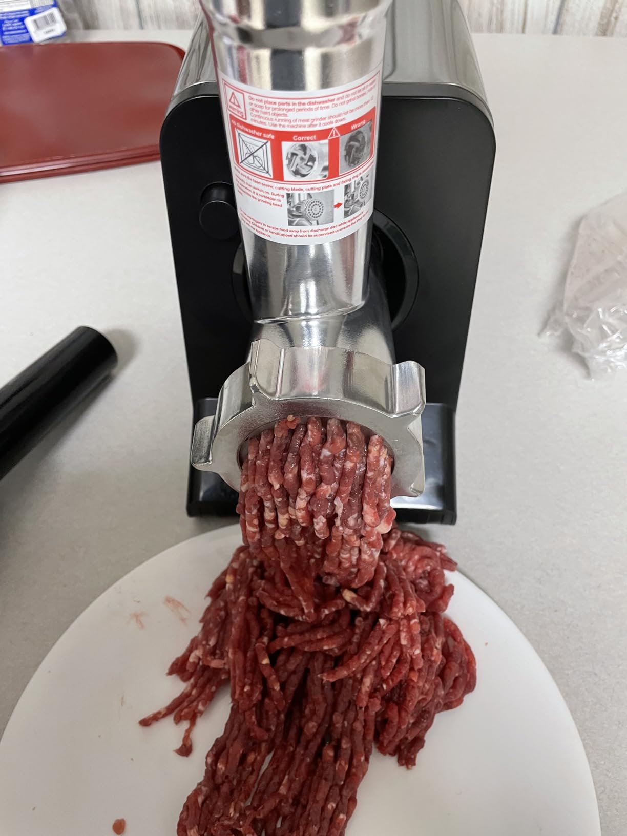 ALTRA LIFE #8 Meat Grinder, [3200W Max] Electric Heavy Duty Sausage Stuff with 2 Stainless Steel Blades and 3 Grinding Plates, Sausage Tube & Kibbe Kit, for Commercial & Home Use customer photo 1