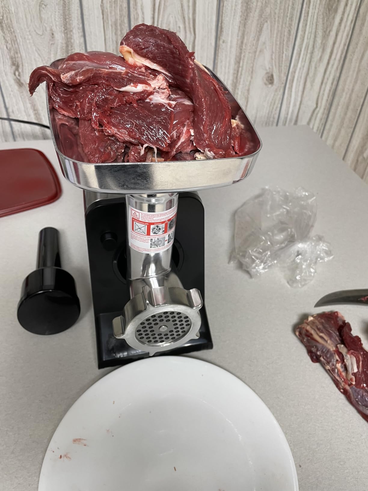 ALTRA LIFE #8 Meat Grinder, [3200W Max] Electric Heavy Duty Sausage Stuff with 2 Stainless Steel Blades and 3 Grinding Plates, Sausage Tube & Kibbe Kit, for Commercial & Home Use customer photo 2