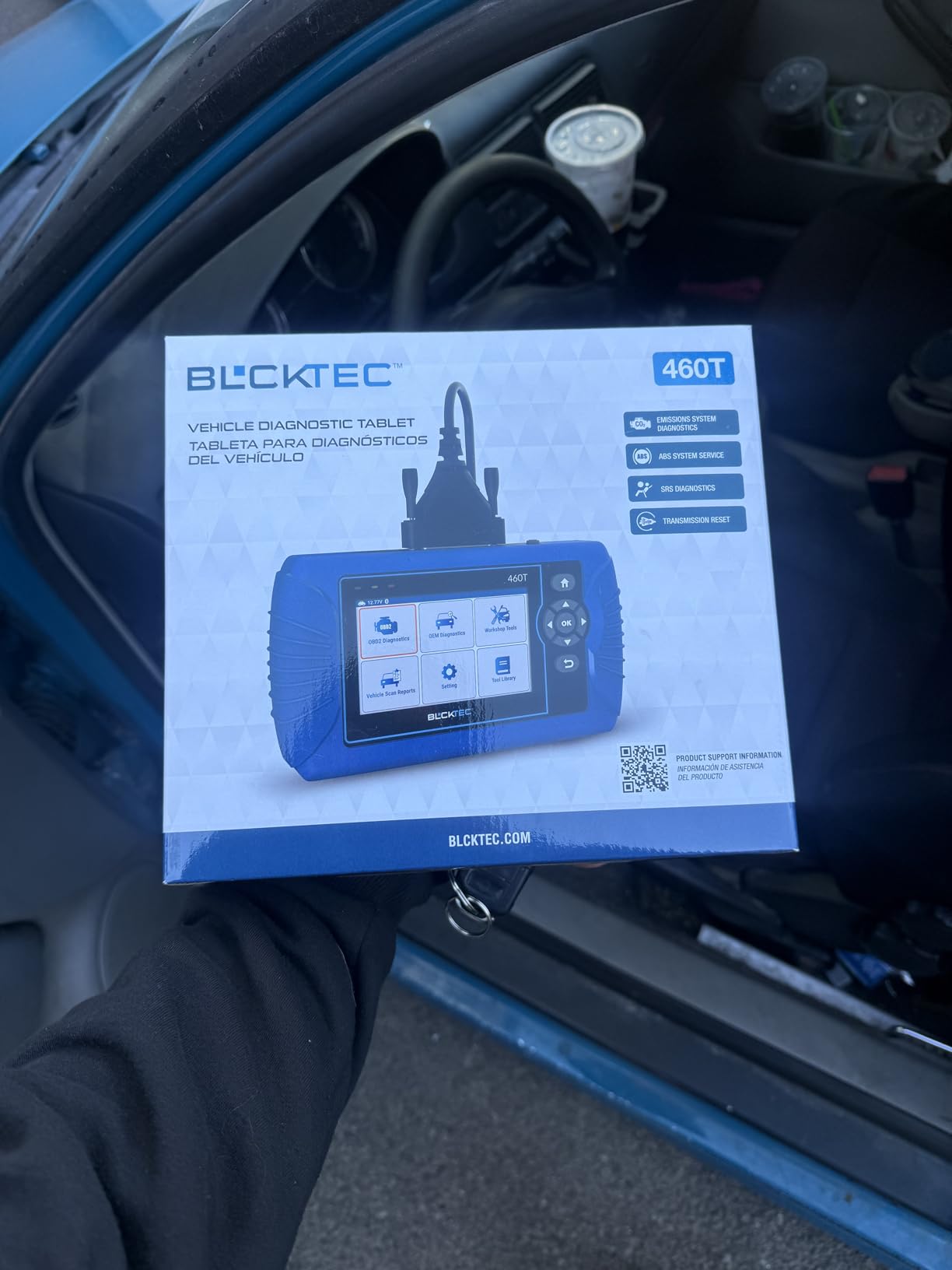 BLCKTEC 460T OBD2 Scanner Car Code Reader Engine ABS SRS Transmission Diagnostic Tool, 12 Reset Services, Oil/TPMS/EPB/BMS/SAS/DPF/Throttle Reset, ABS Bleeding, Battery Test, Auto VIN, Free Update customer photo 1