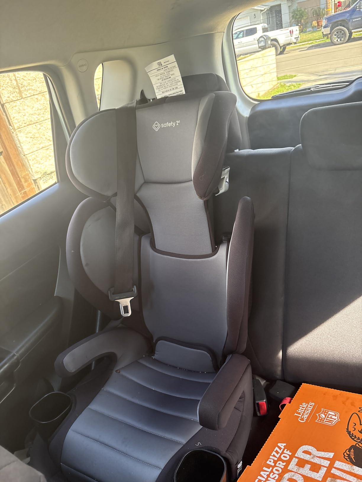 Safety 1st Grow and Go 2-in-1 Booster Car Seat with ComfortWings, Converts High-Back to Backless, 19 inch Wide, Fits 3 Across, Lightweight, Foldable, Easy-Clean, Cup Holders, 40-100 lbs, Crushed Grape customer photo 1